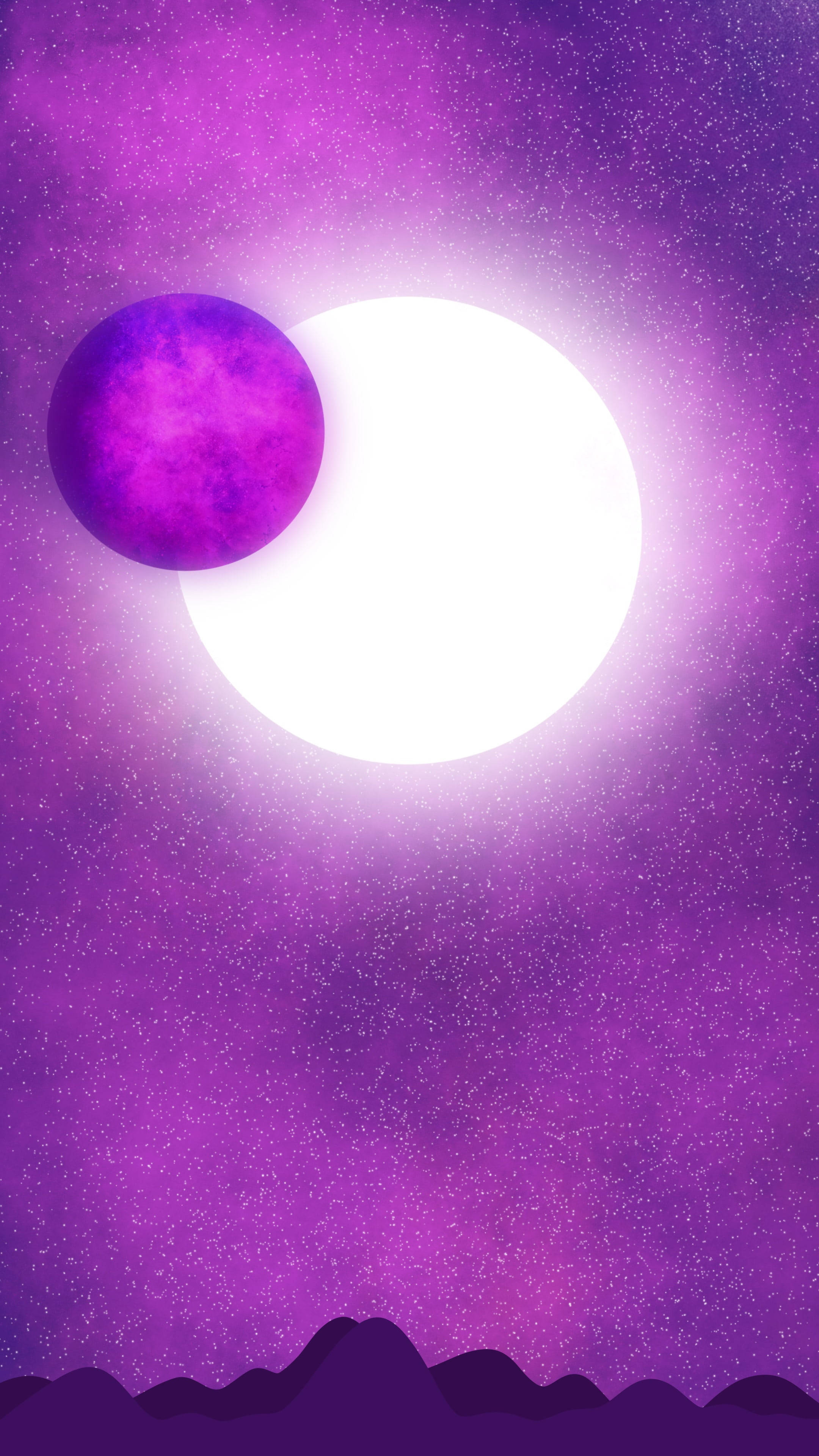 Tumman violetti esteettinen auringonpimennystaide Taustakuvat