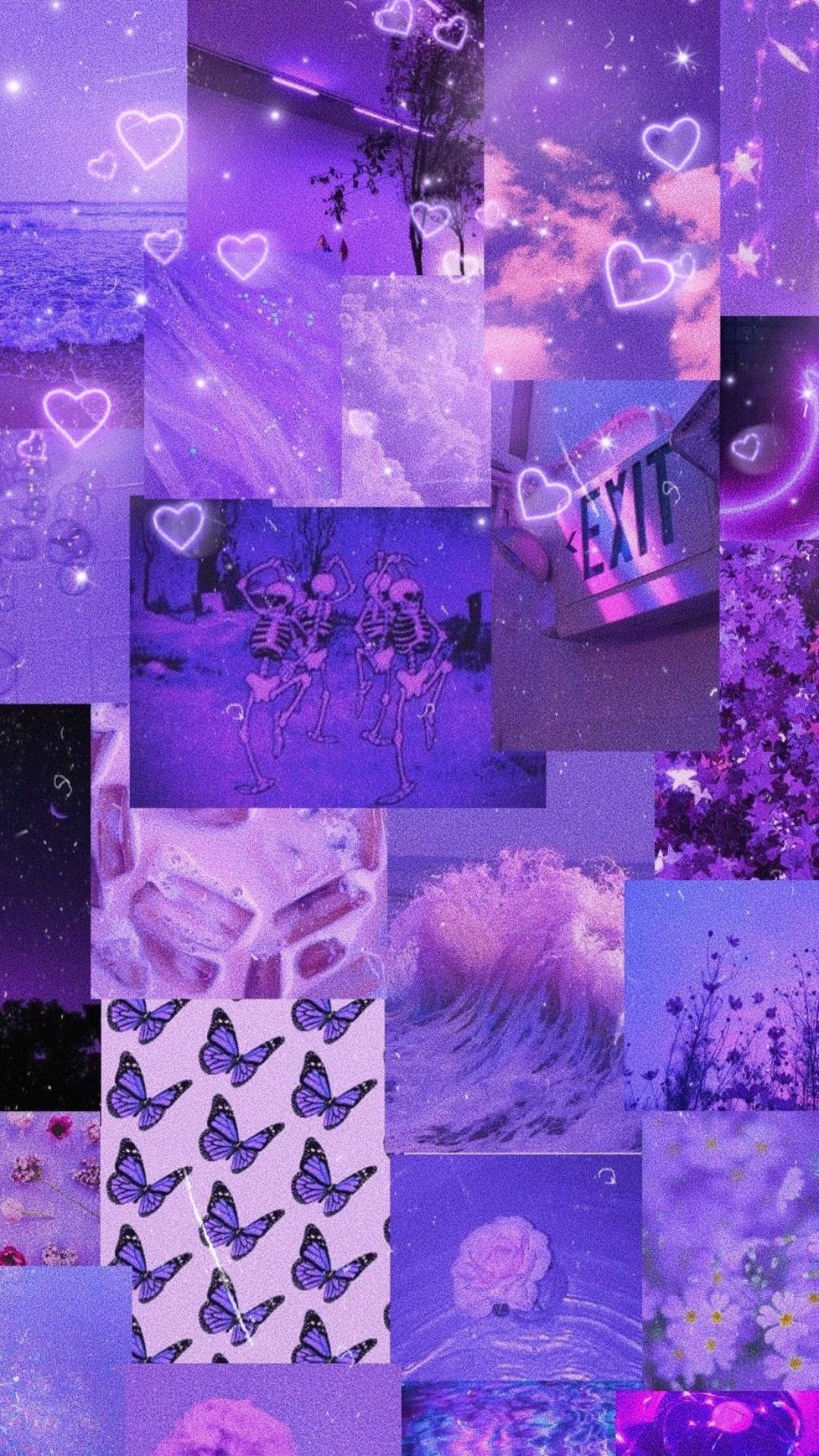 Tumman violetti esteettinen glitter Taustakuvat