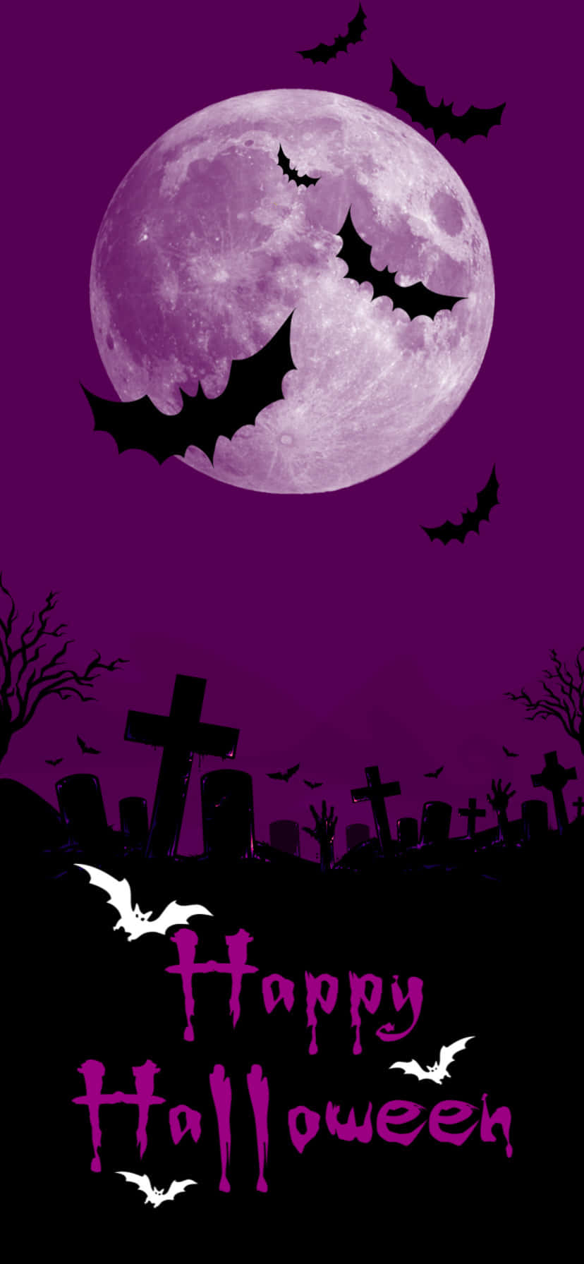 Tummanvioletti iPhone Halloween Tausta Taustakuvat