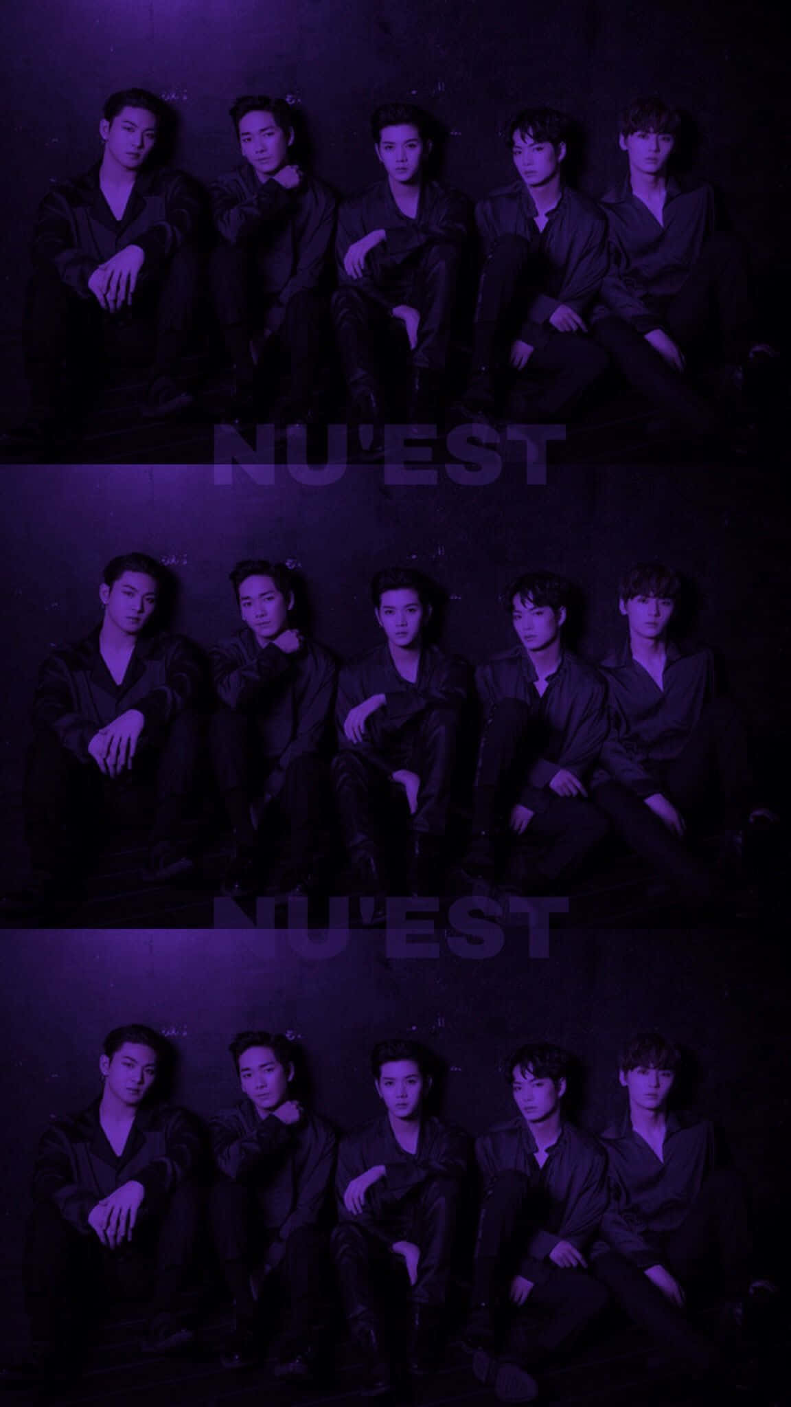 Tummanvioletti Nuest Kpop-yhtye Taustakuvat