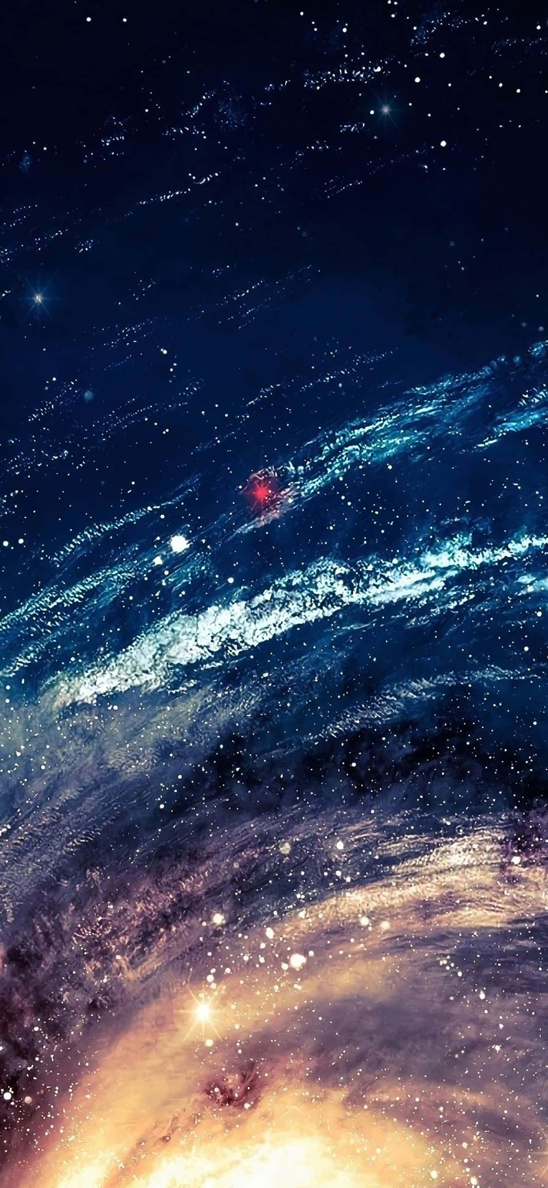 Tunne galaksin voima käsissäsi Blue Galaxy iPhonella. Taustakuvat
