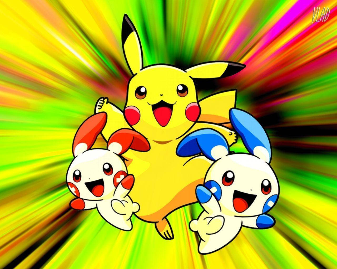 Tunne Pikachu-perheen rakkaus! Taustakuvat