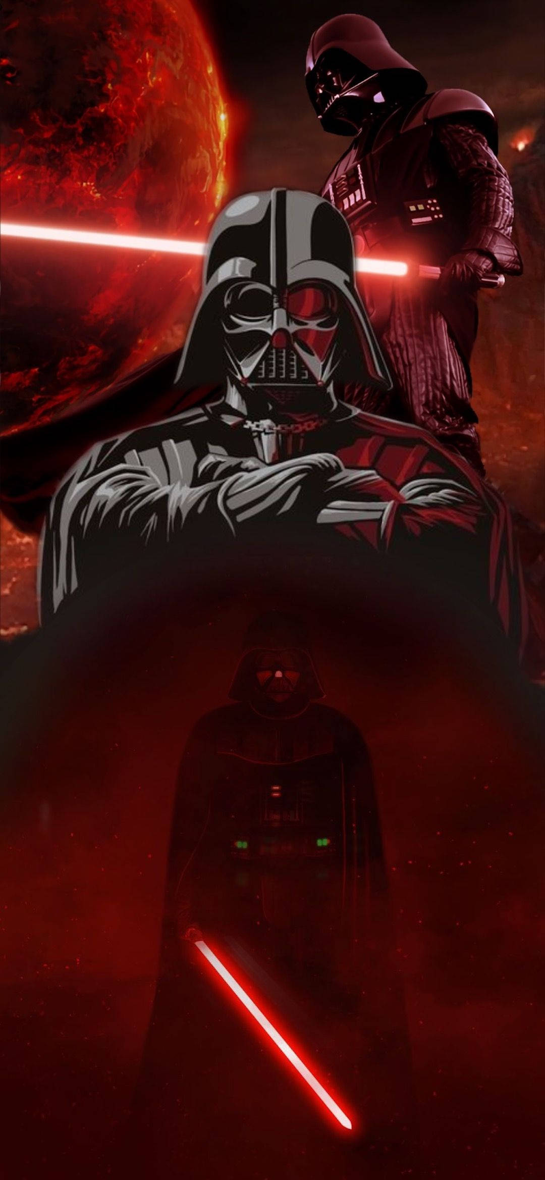 Tunne pimeän puolen voima Darth Vaderin kanssa. Taustakuvat