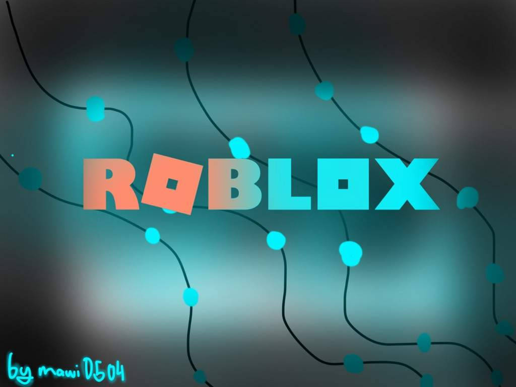Taiteellinen taustakuva Roblox-pelin logosta.