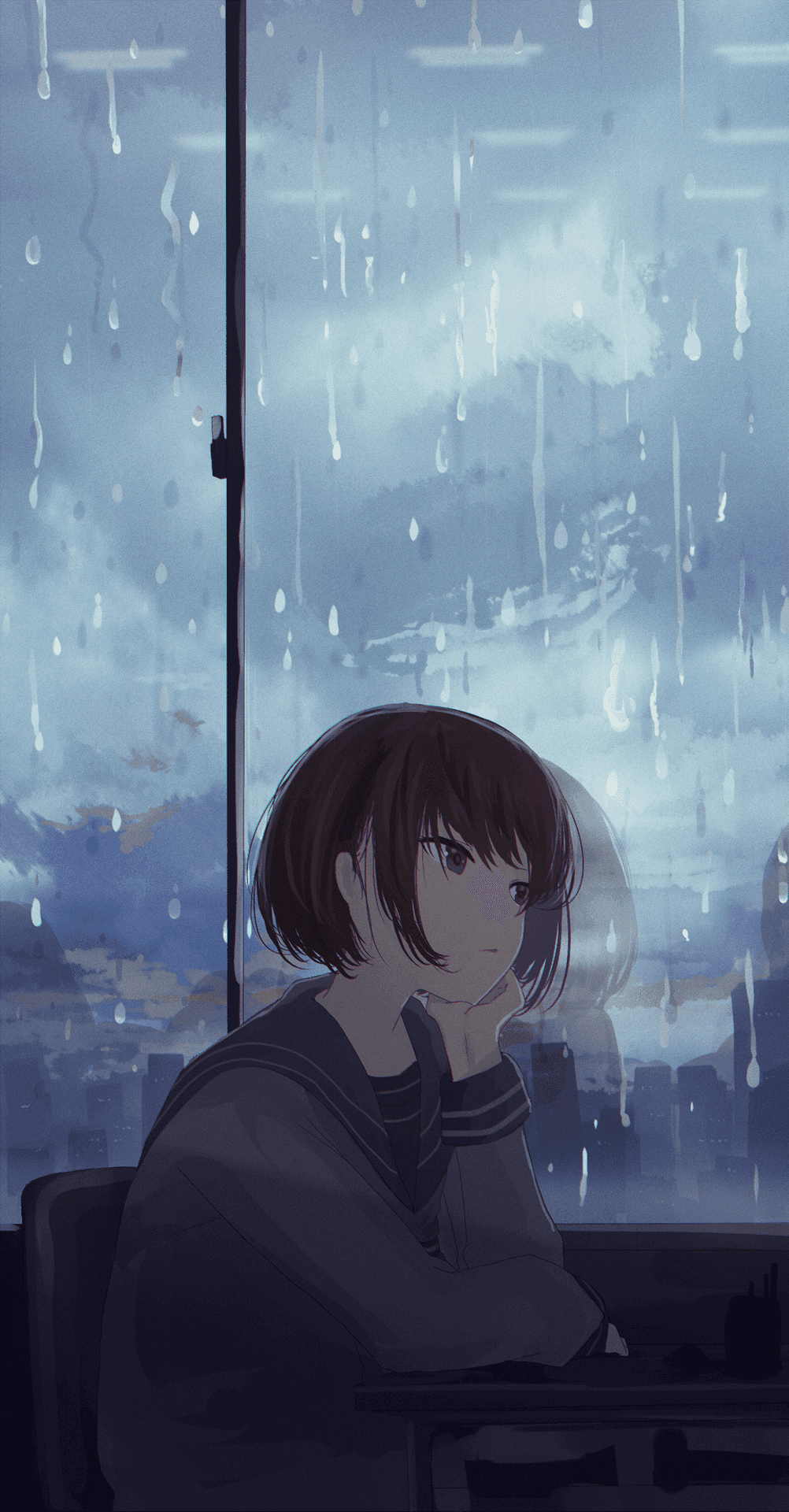 Surullinen anime-taustakuva