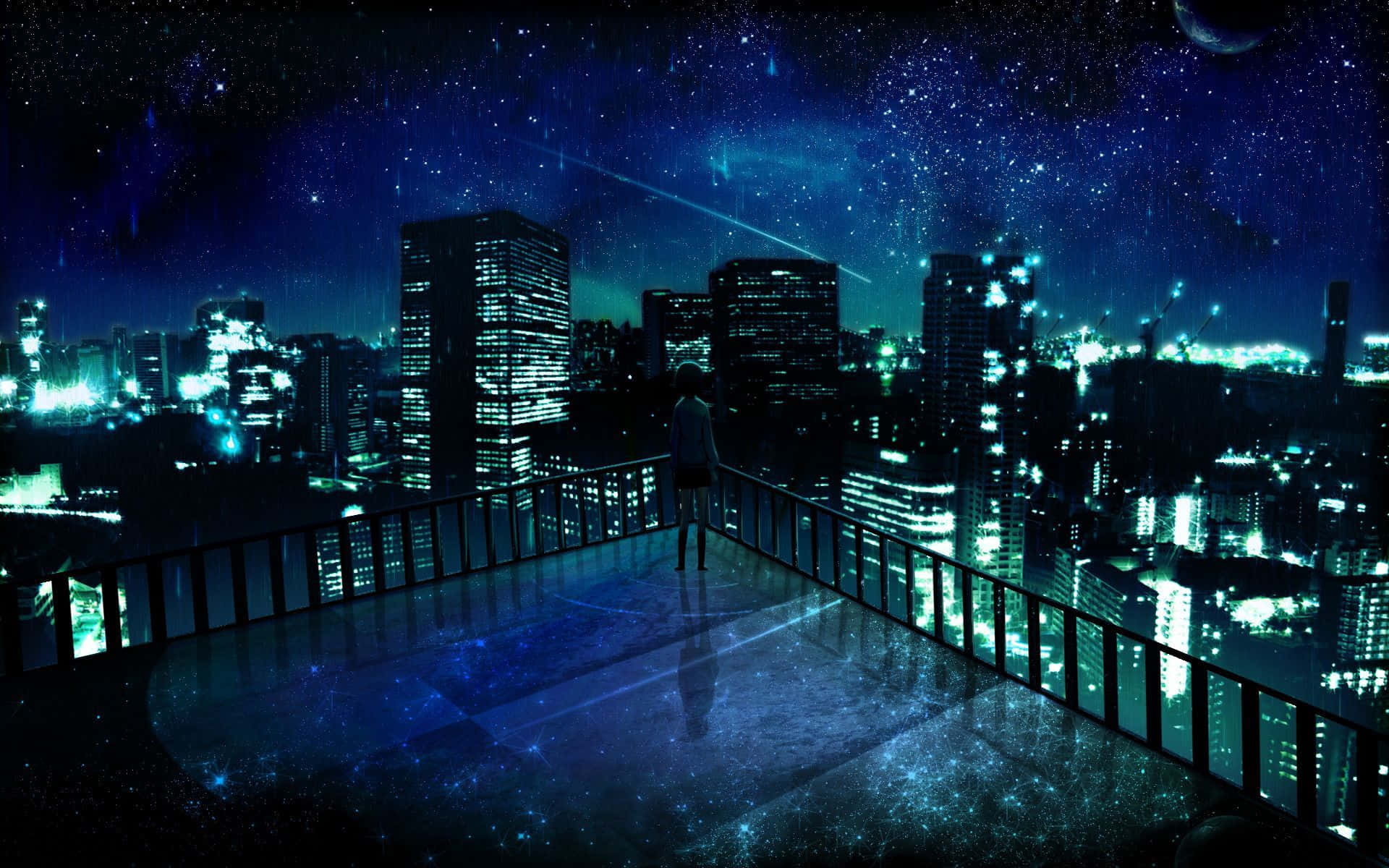 Tutustu Anime Cityn värikkäisiin katuihin Taustakuvat