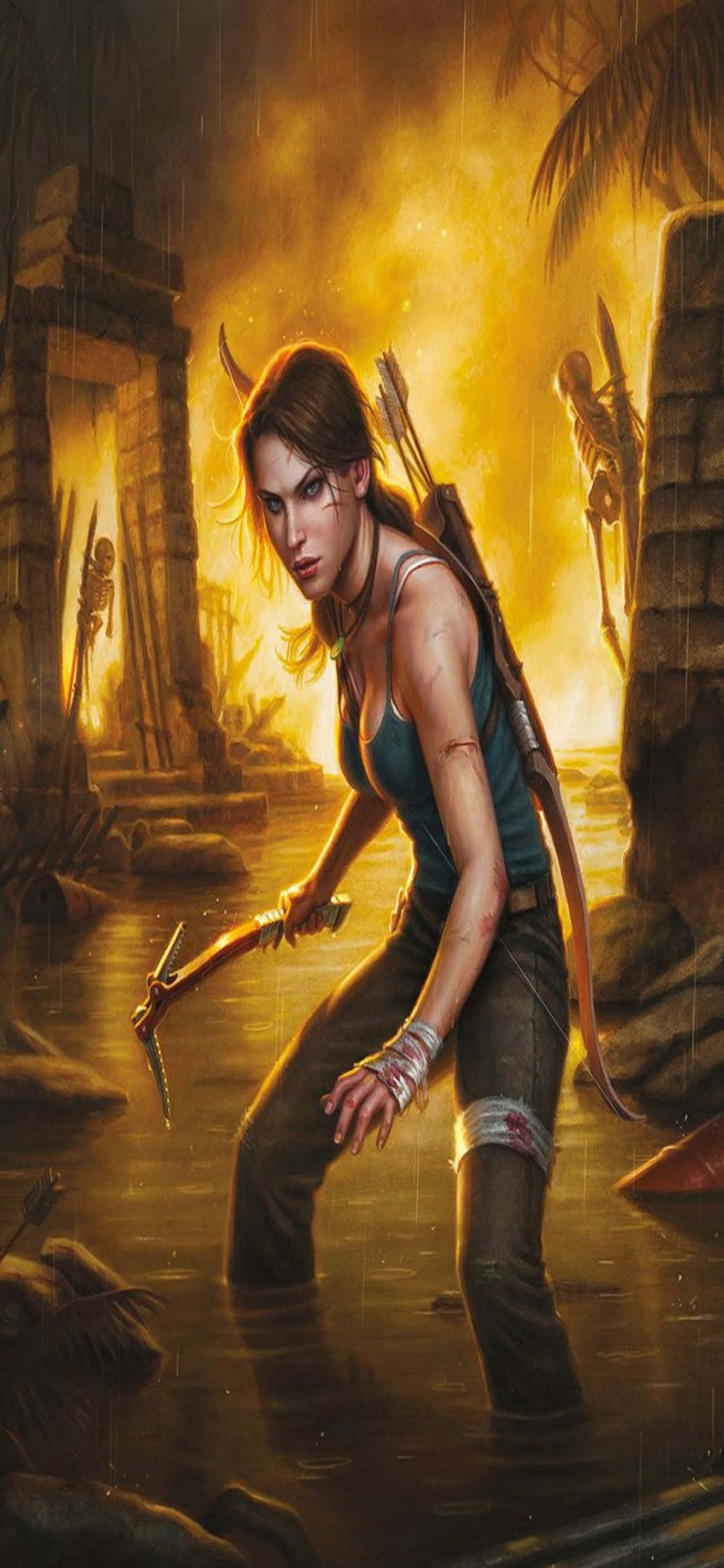 Tutustu Rise of the Tomb Raiderin jännittävään maailmaan iPhone X:llä Taustakuvat