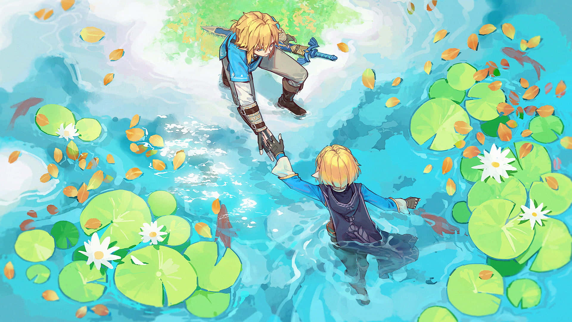 Tuulten sankari Link seikkailuissaan The Legend of Zelda -pelissä Taustakuvat