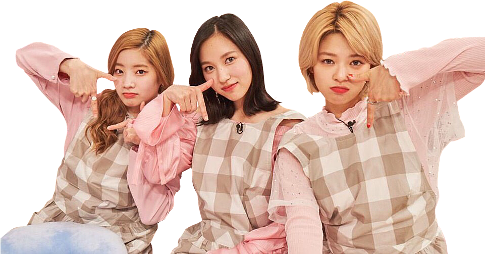 Twice-jäsenet rennosti poseeraamassa Taustakuvat