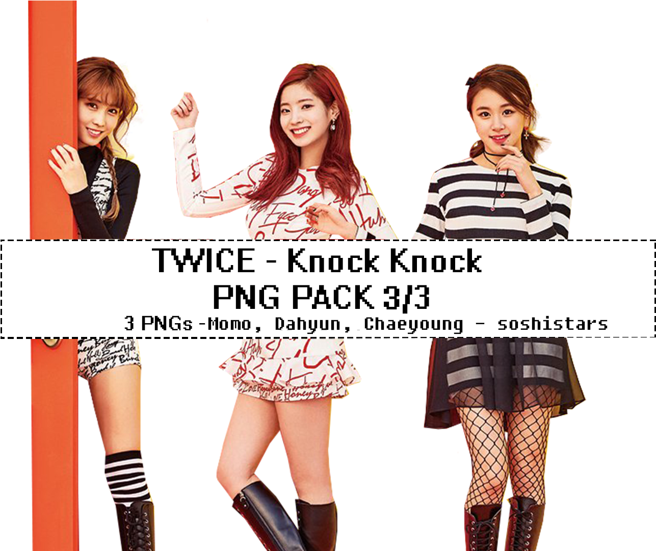 Twice Knock Knock PNG-pakkaus Taustakuvat