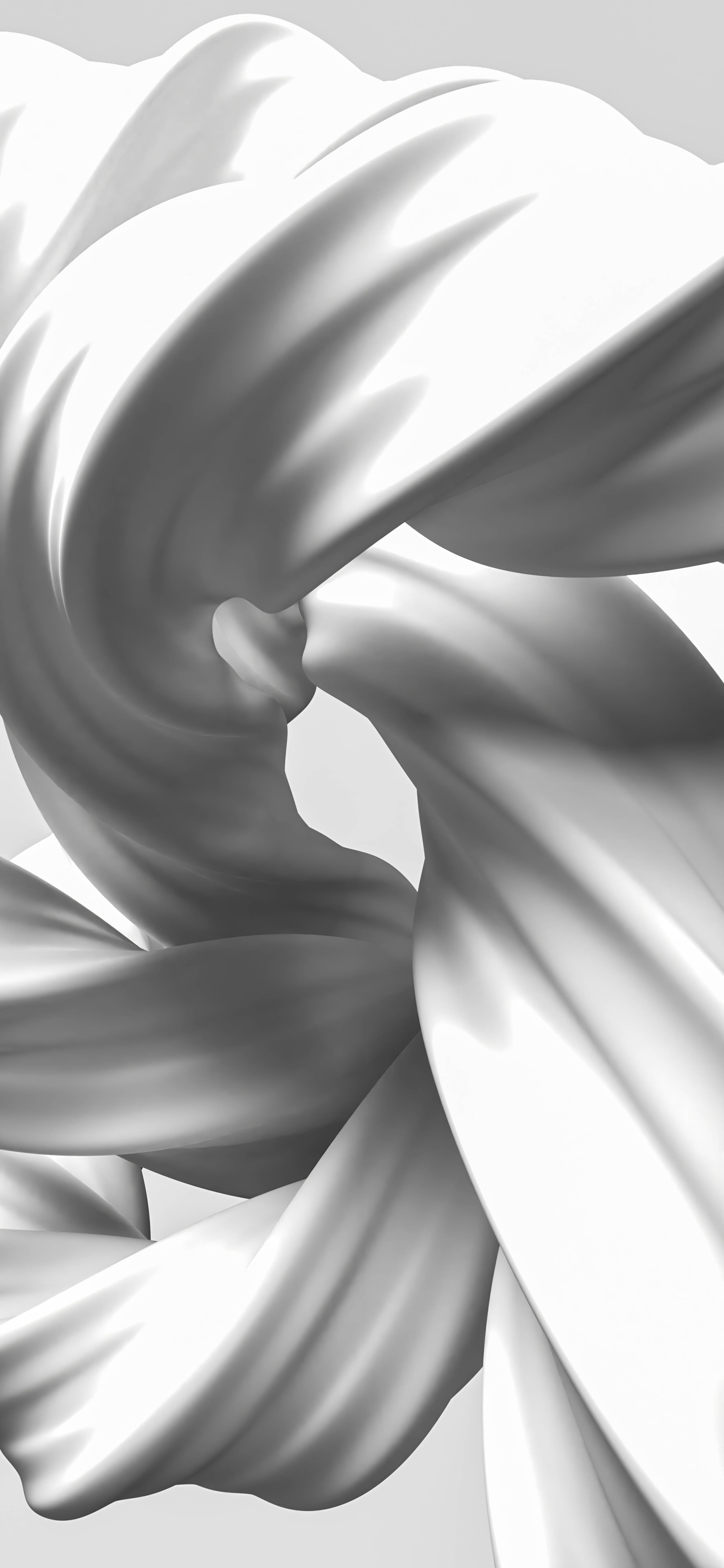 Twisted White Fabric Mobile 3D Taustakuvat