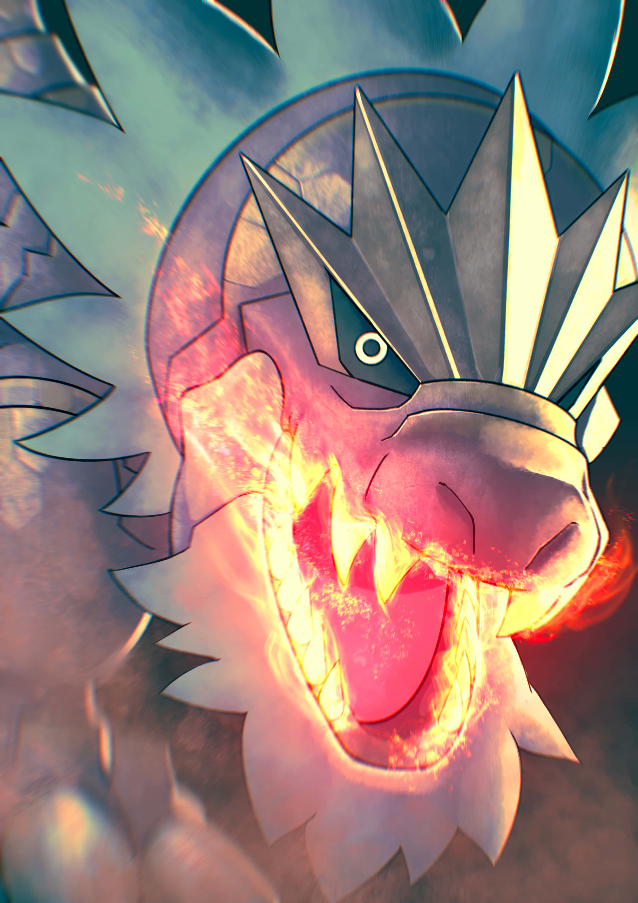 Tyrantrum syöksemässä tulista hammasvoimaa Taustakuvat