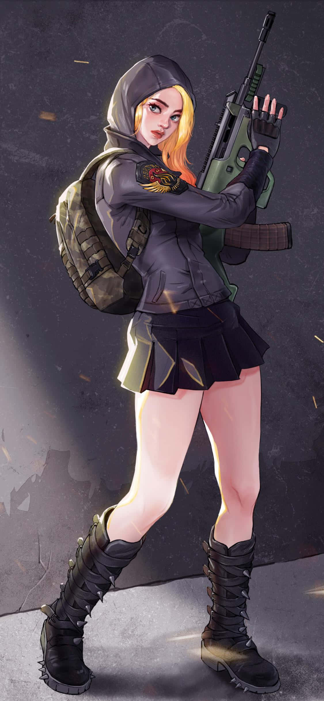 Tyttö Fanart PUBG iPhone Taustakuvat