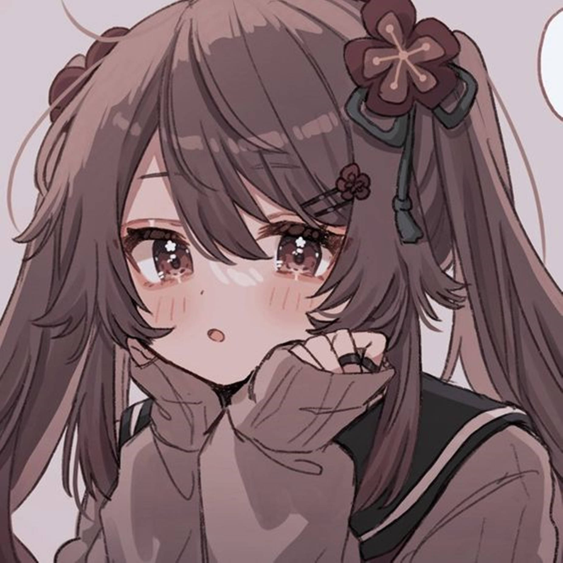 Tyylikäs anime-tyttö profiilikuva Hu Tao Taustakuvat
