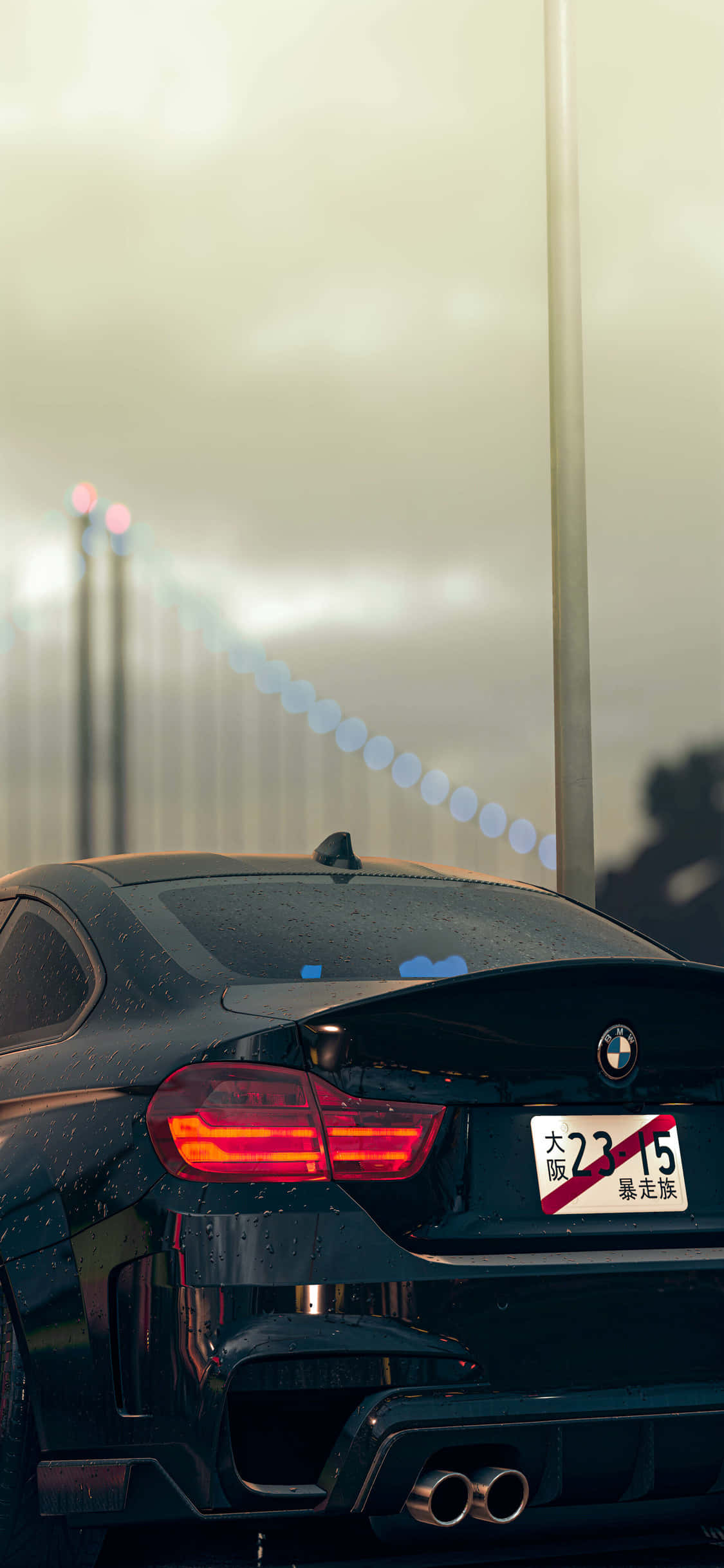 Tyylikäs BMW Coupe yhdistettynä klassiseen Apple iPhone X:ään. Taustakuvat