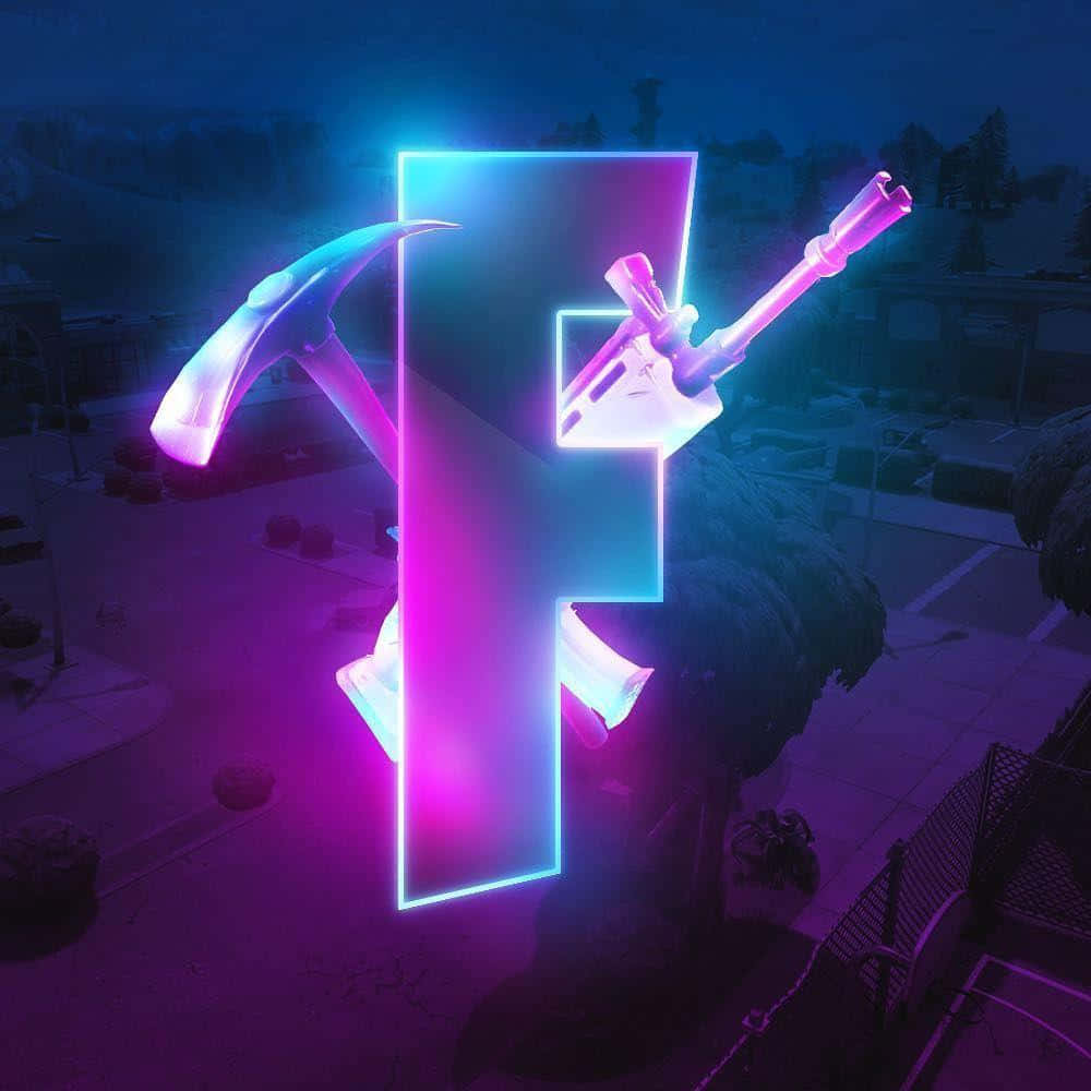 Tyylikäs Fortnite-logo violetilla hohteella Taustakuvat