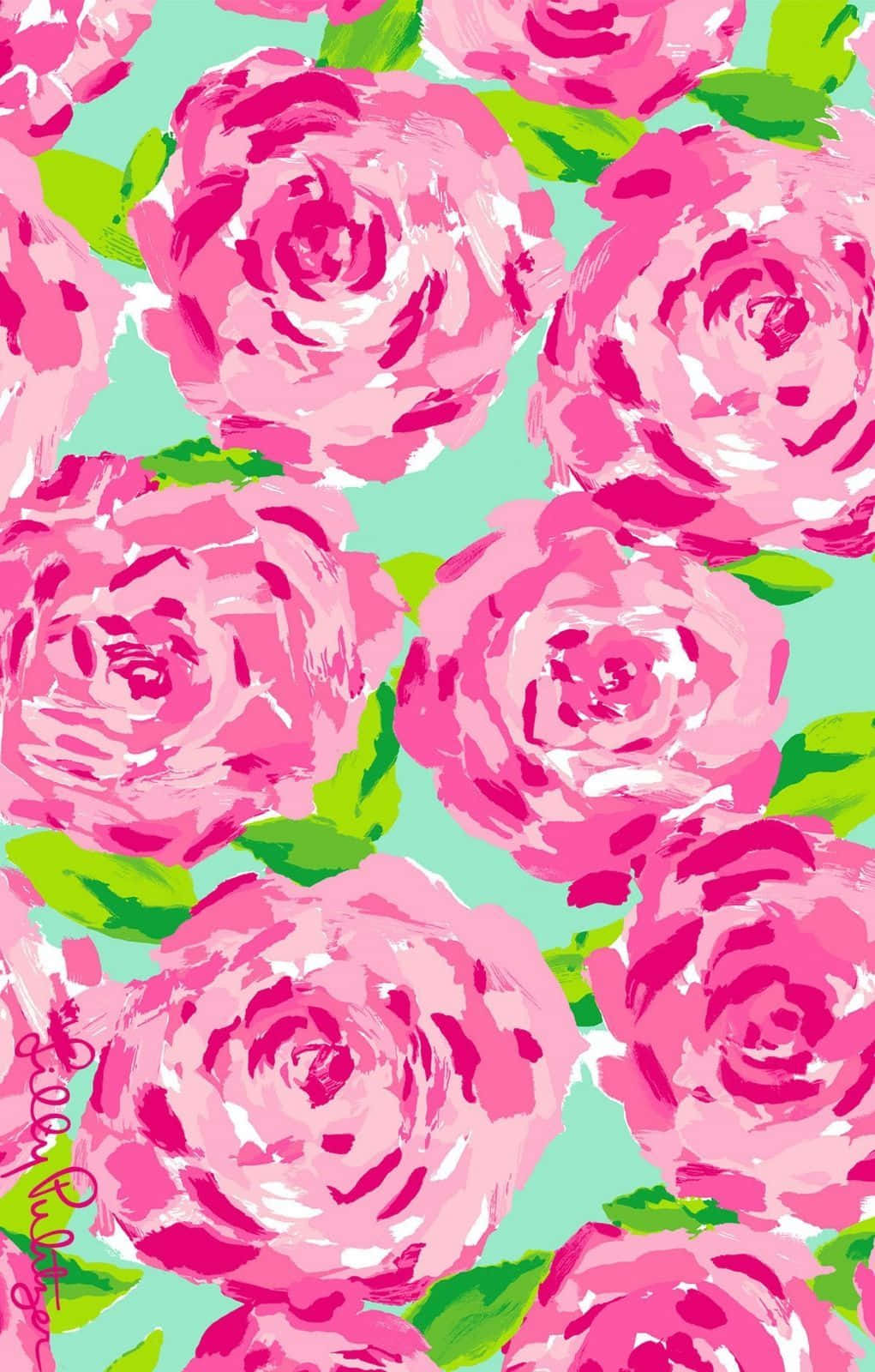 Tyylikäs Lilly Pulitzer -kuvio eloisissa väreissä Taustakuvat