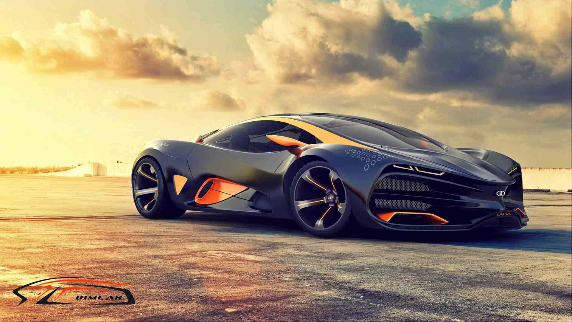 Tyylikäs mattamusta Bugatti-autokuva Taustakuvat