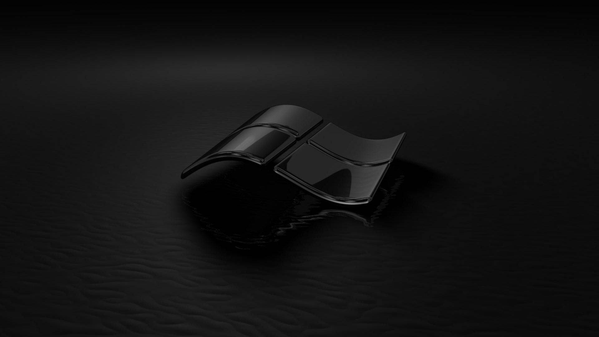 Tyylikäs musta ikkunan lukitusnäyttö 3D Taustakuvat