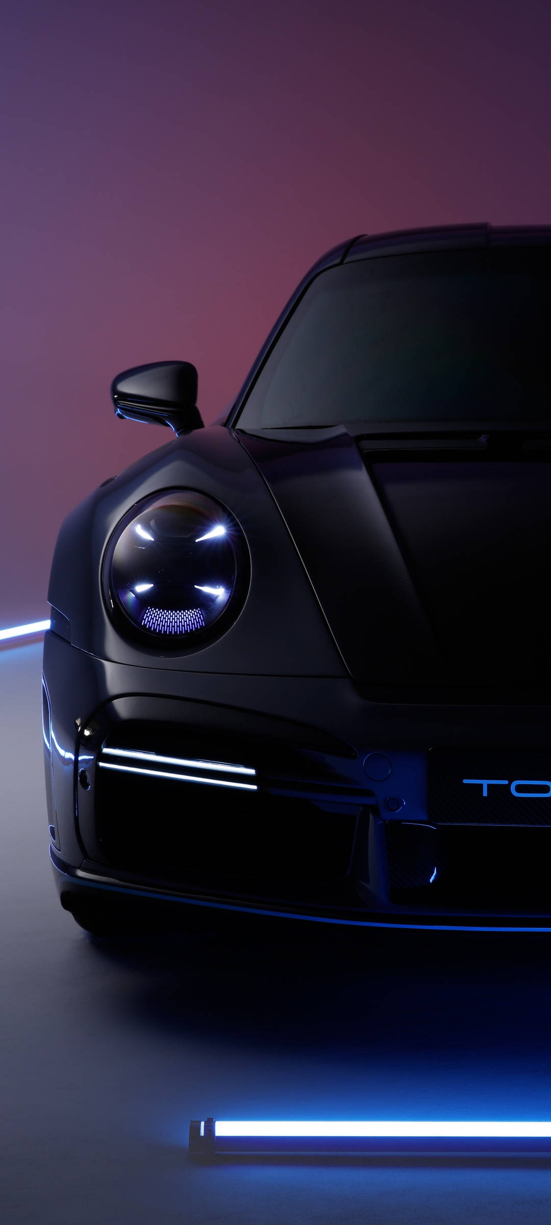 Tyylikäs musta Porsche 911 Taustakuvat