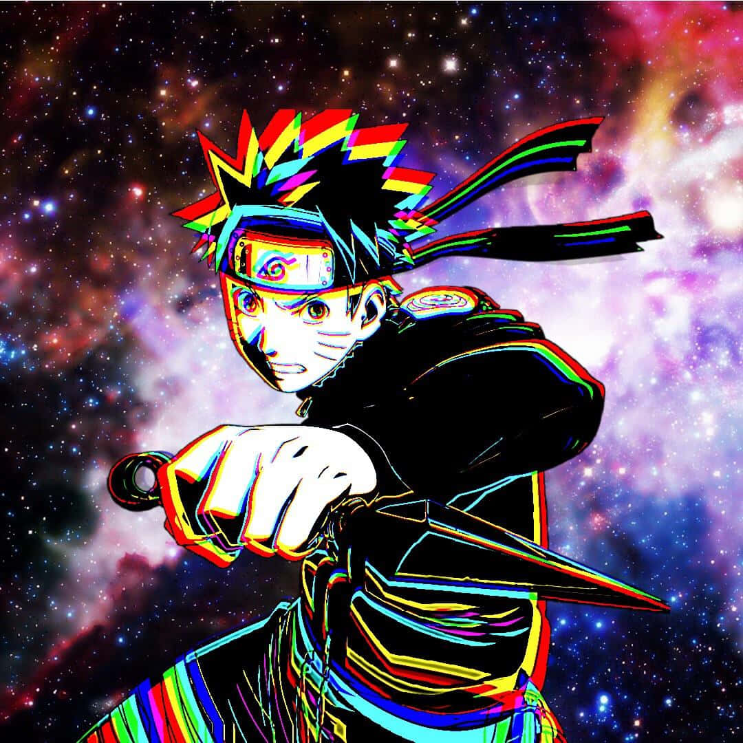 Tyylikäs Naruto-glitch-taide Taustakuvat