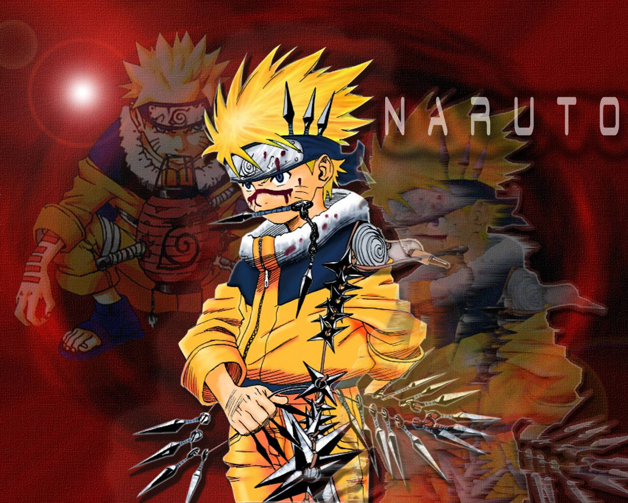 Tyylikäs Naruto punainen estetiikka Taustakuvat