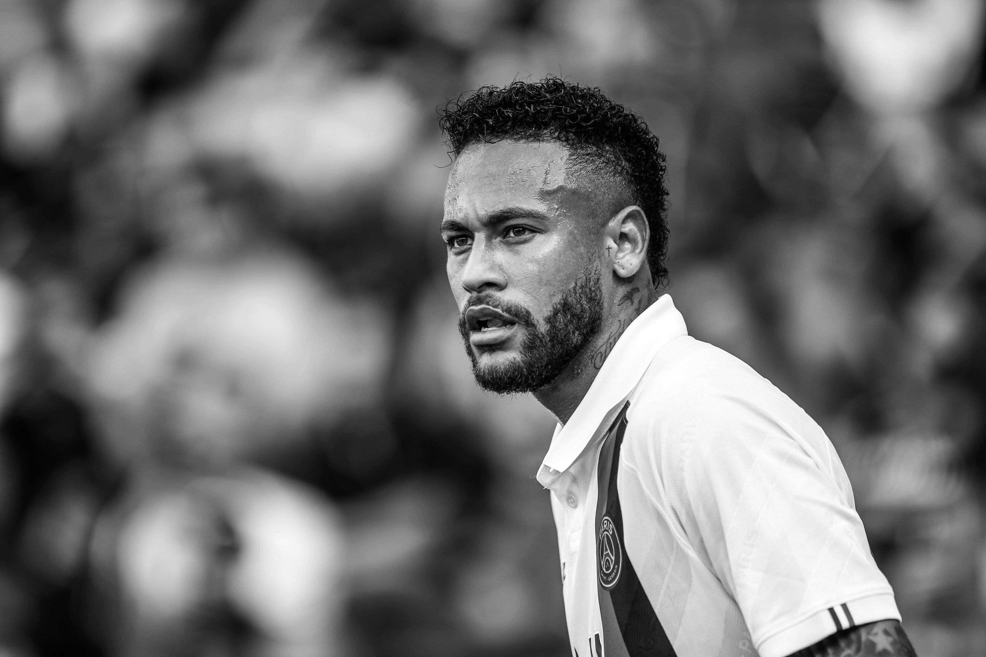 Tyylikäs Neymar Jr harmaasävykuva Taustakuvat