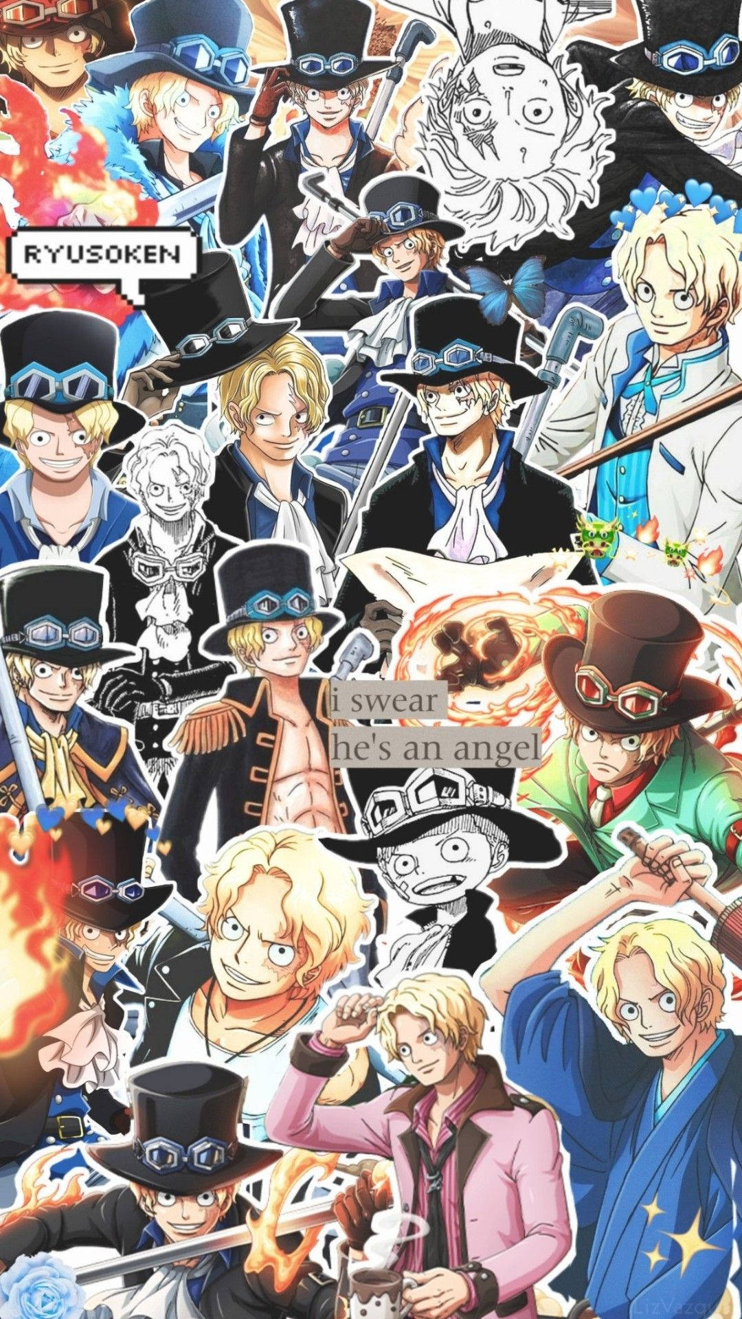 Tyylikäs Sabo One Piece -estetiikkakollaasi Taustakuvat