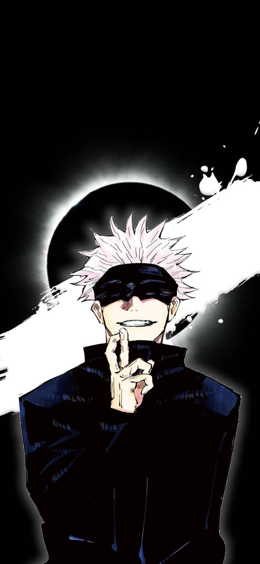Tyylikäs Satoru Gojo -kuufanitaide – Jujutsu Kaisen -puhelimen taustakuva Taustakuvat