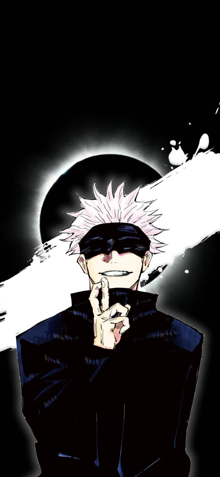 Tyylikäs Satoru Gojo -kuufanitaide – Jujutsu Kaisen -puhelimen taustakuva Taustakuvat