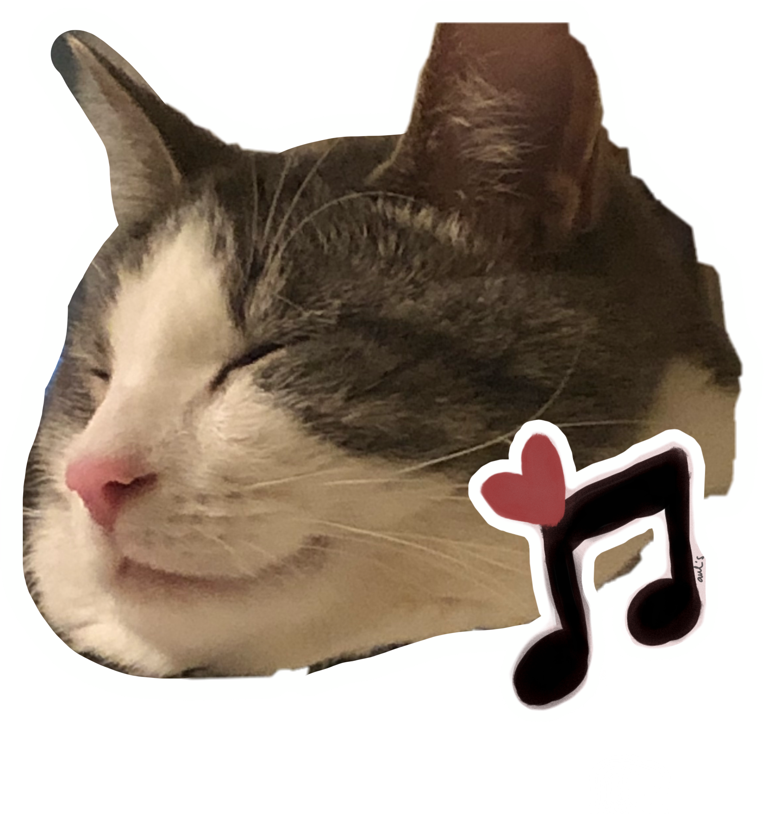 Tyytyväinen kissa musiikki rakkaus -tarra.PNG Taustakuvat