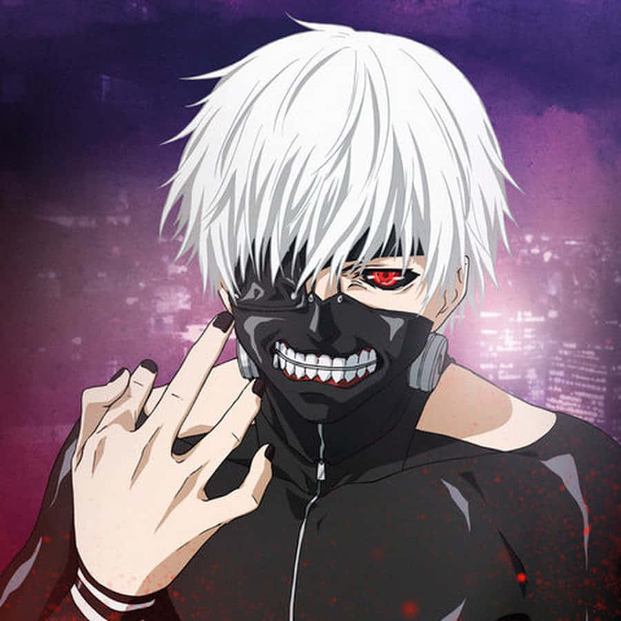 Uhkaava anime-demoni seisomassa pelottavalla katseella Taustakuvat