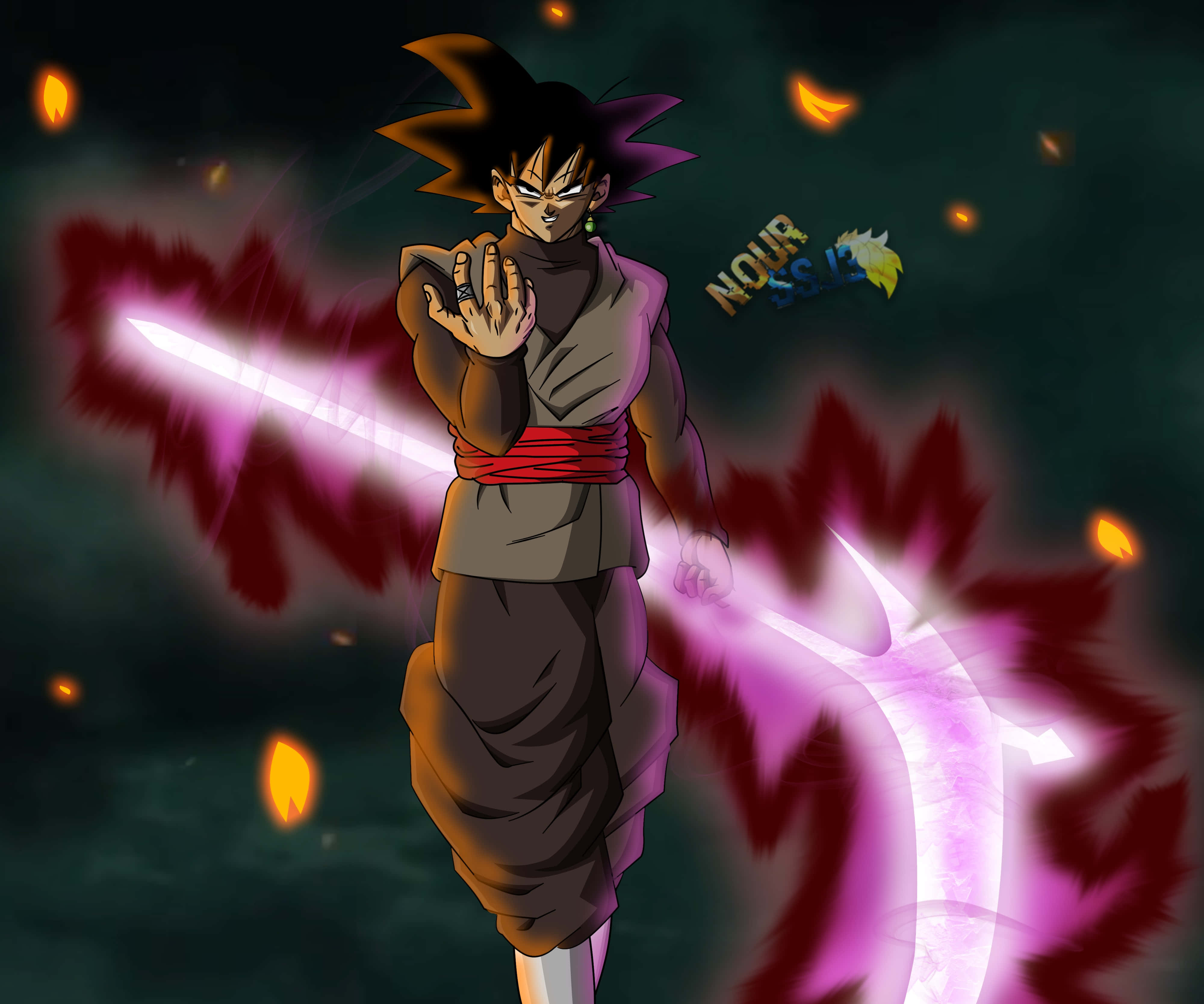 Uhkaava Goku Black täydessä voimassa Taustakuvat