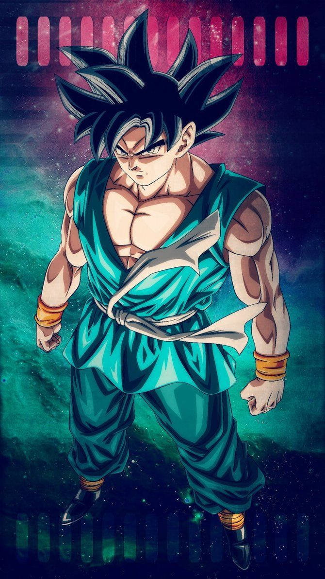 Goku-taustakuva Ultra Instinct -muodossa.