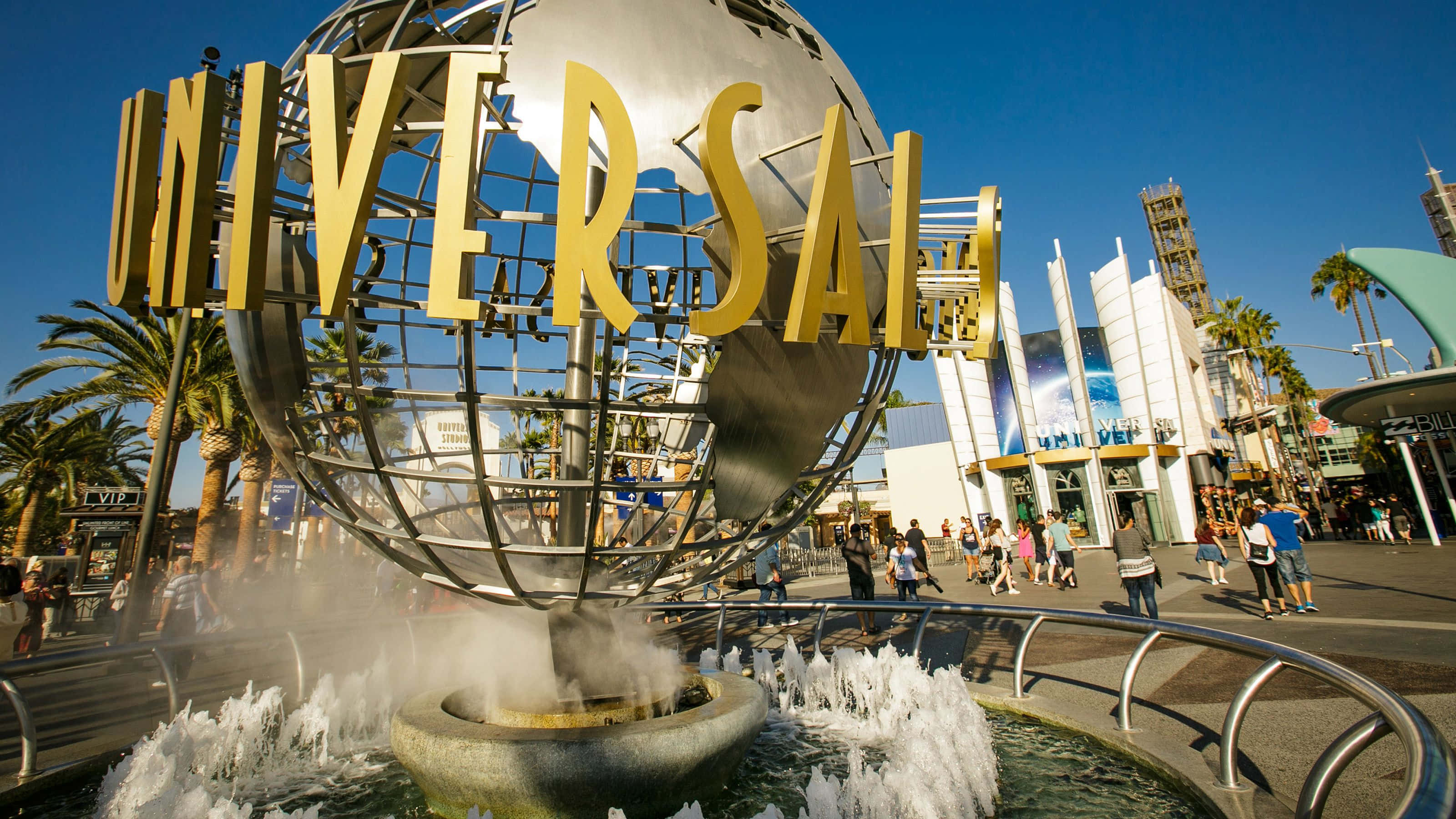 Universal Studios kultainen suihkulähde Taustakuvat