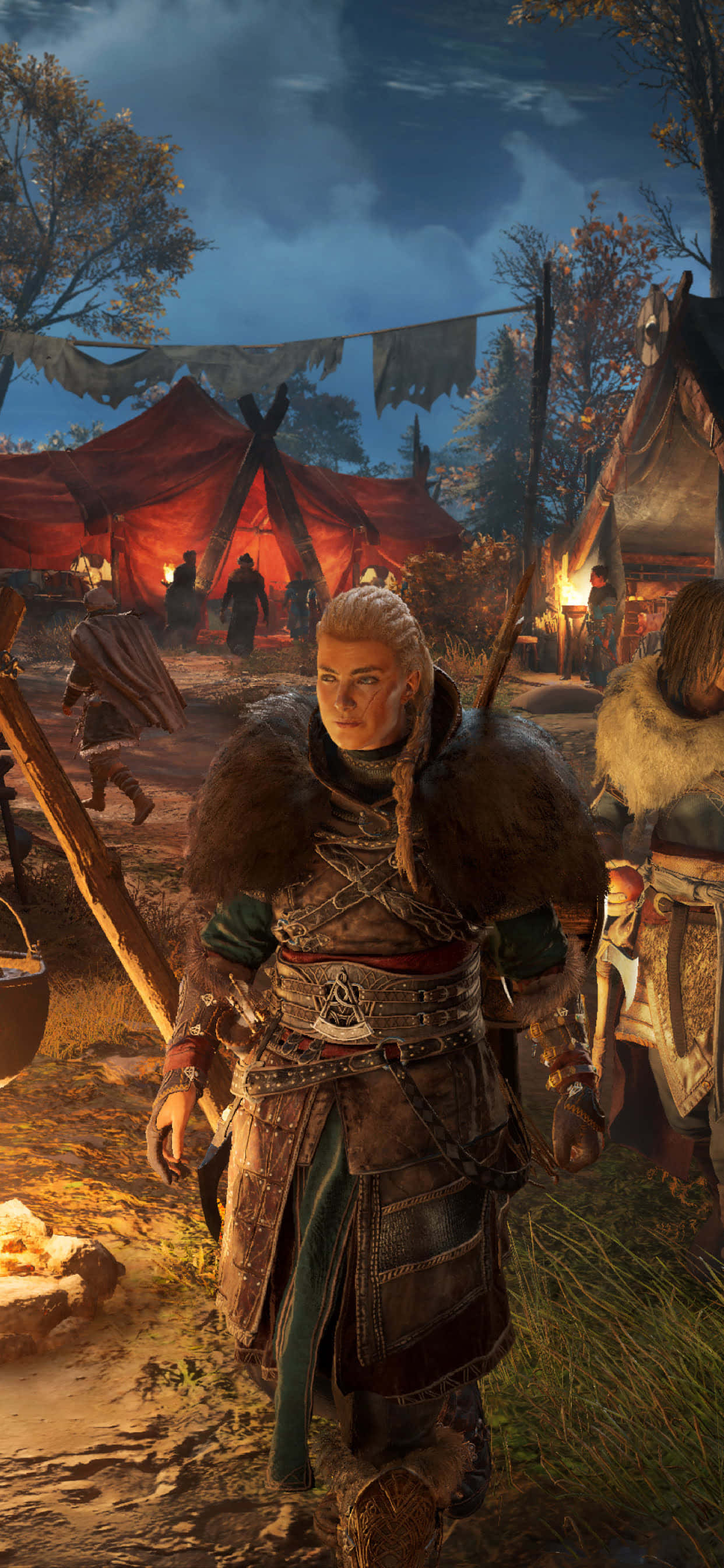 Upea Eivor Varinsdottir iPhone Xs Max Assassin's Creed Valhalla -taustakuva Taustakuvat