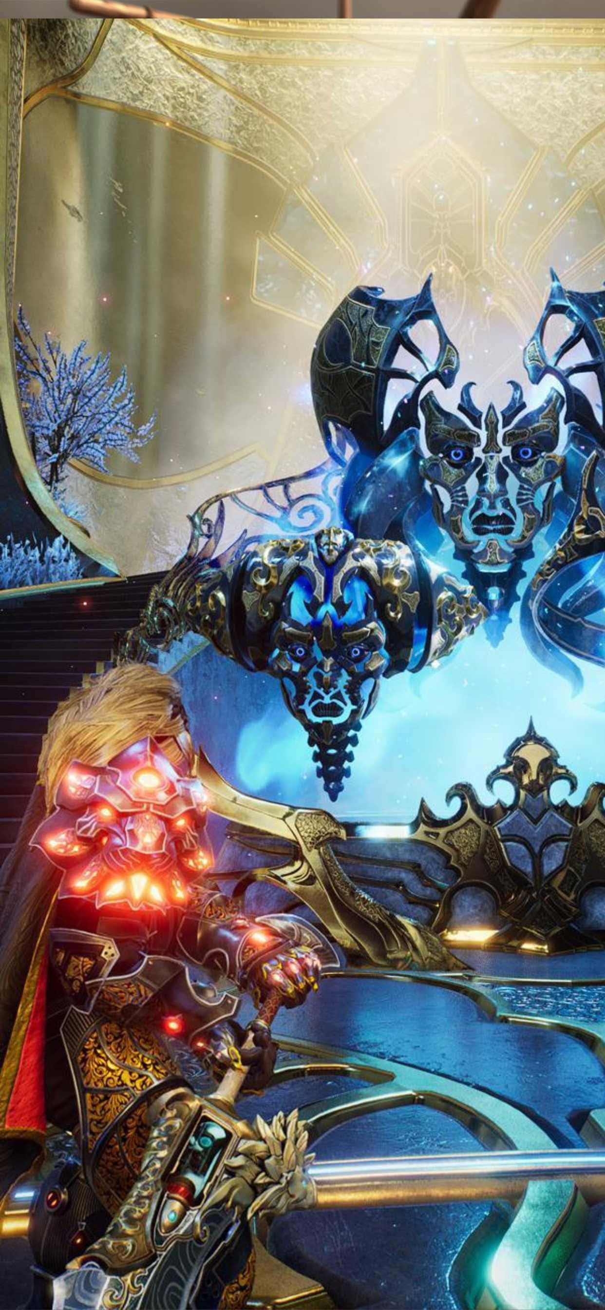 Upea Godfall-tausta iPhone XS Maxille Taustakuvat