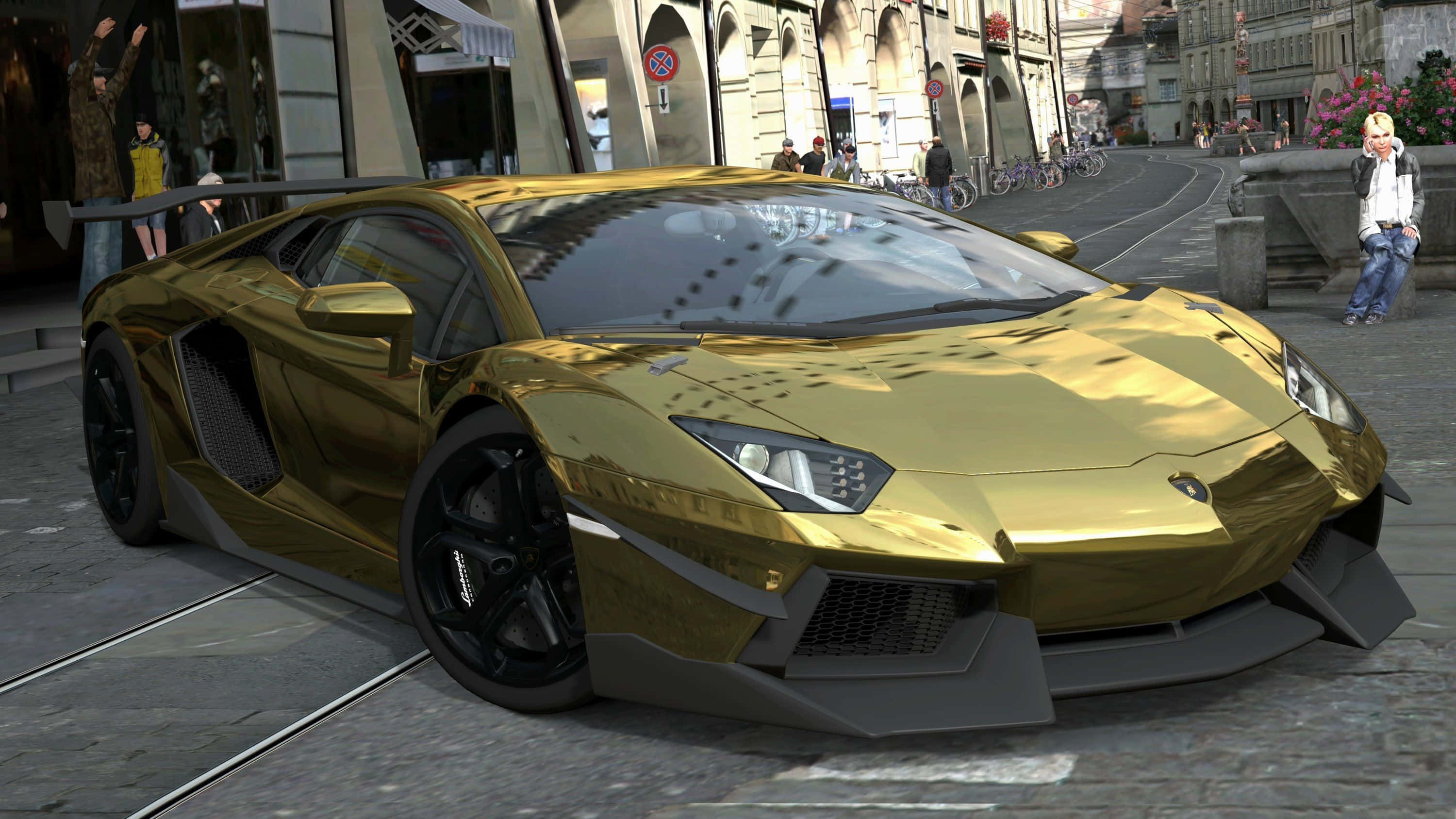 Upea kultainen Lamborghini Taustakuvat
