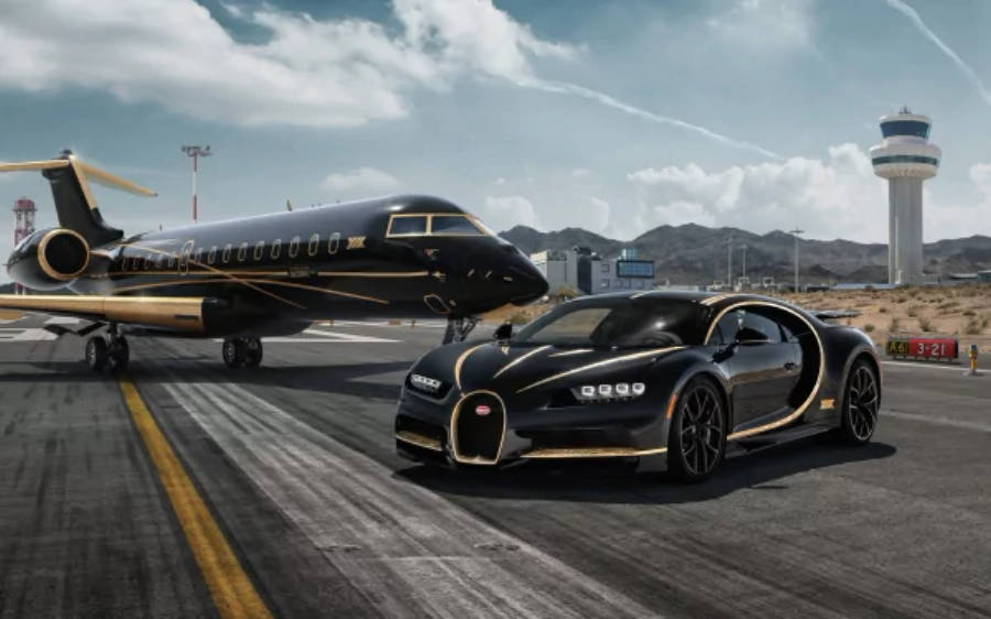 Upea musta Bugatti Chiron 4K-resoluutiolla Taustakuvat
