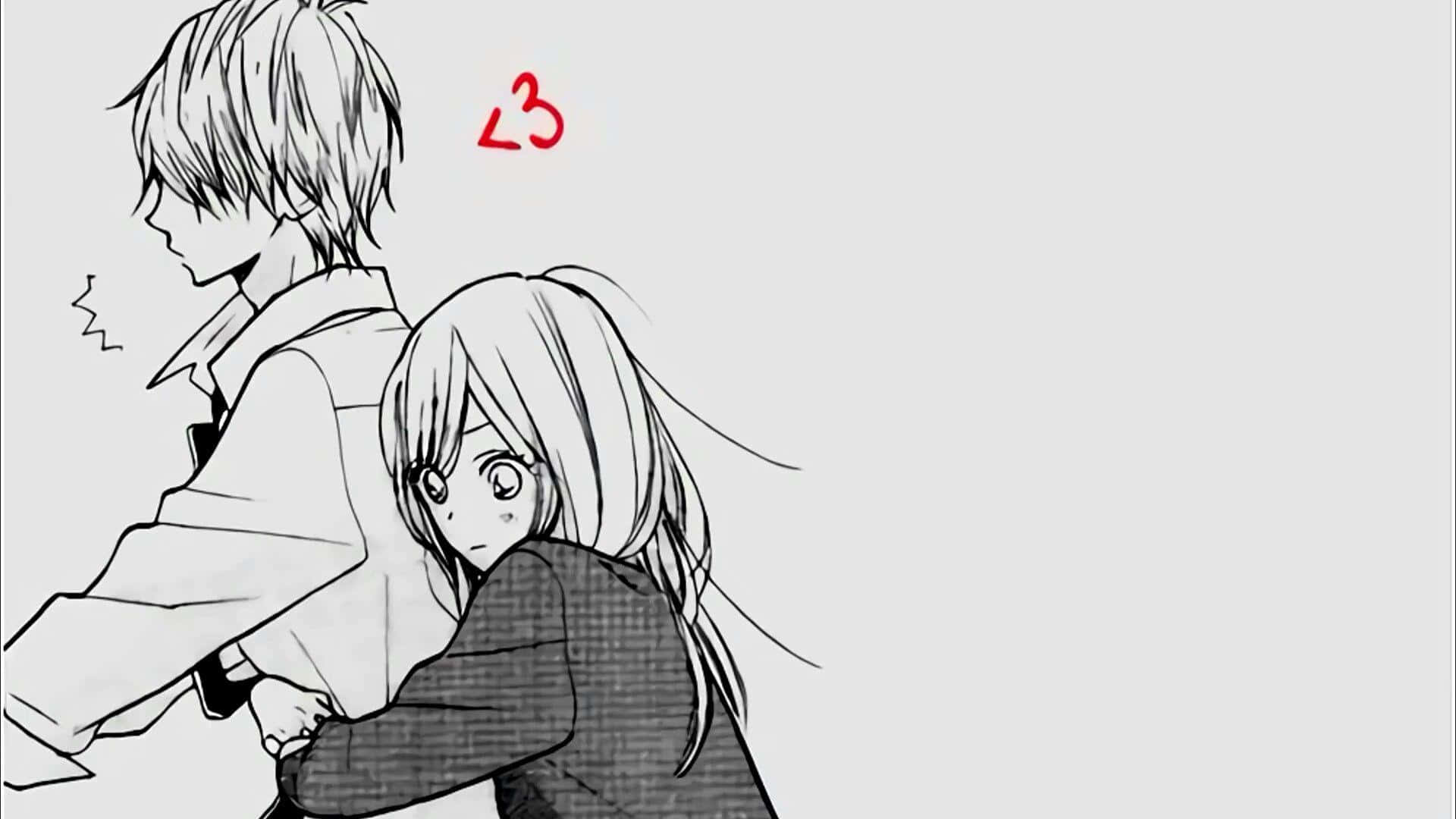 Upea mustavalkoinen animekohtaus Taustakuvat