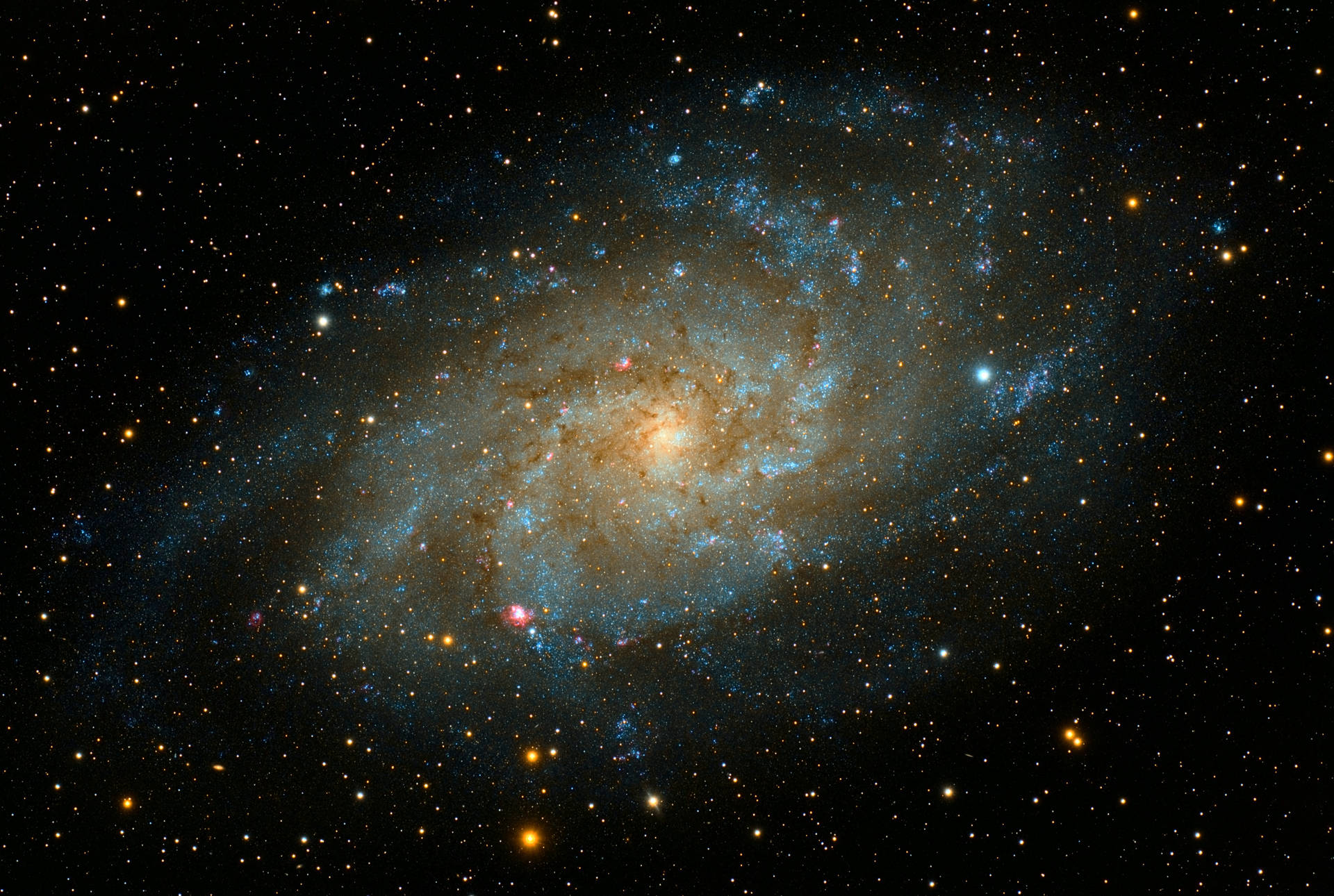 4K Andromedan galaksi avaruudessa HD taustakuva