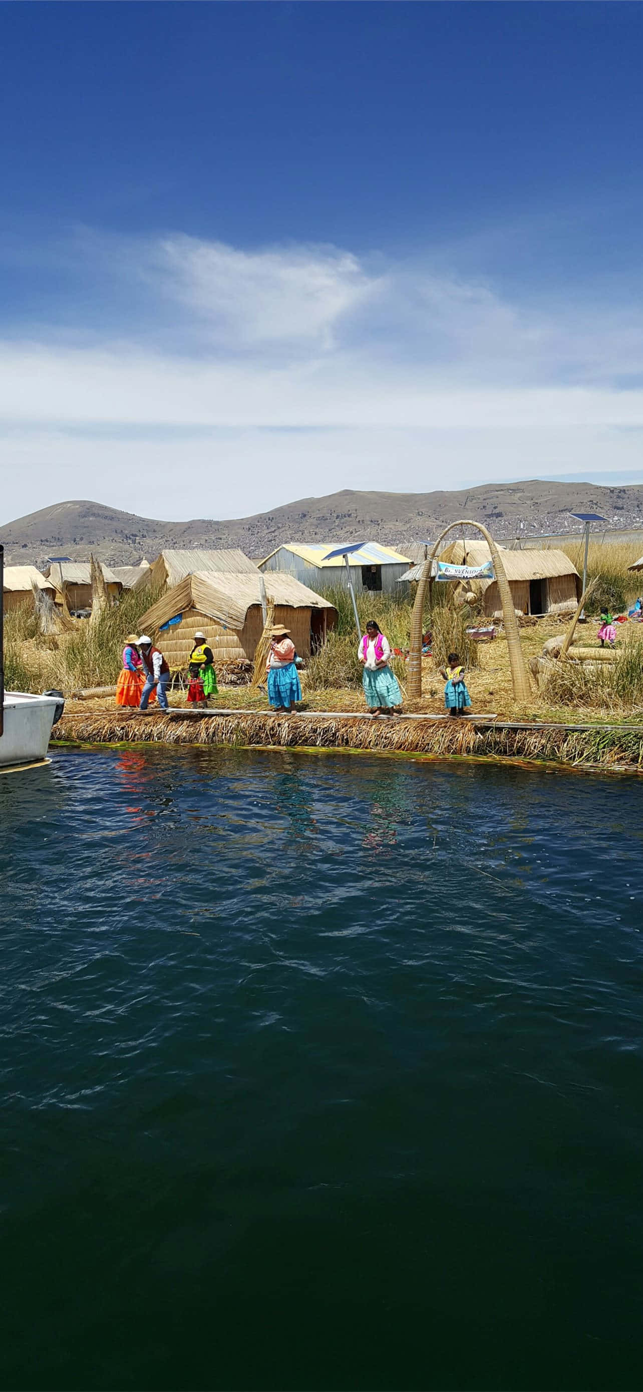 Urosin kelluvat saaret Titicaca-järvellä Taustakuvat