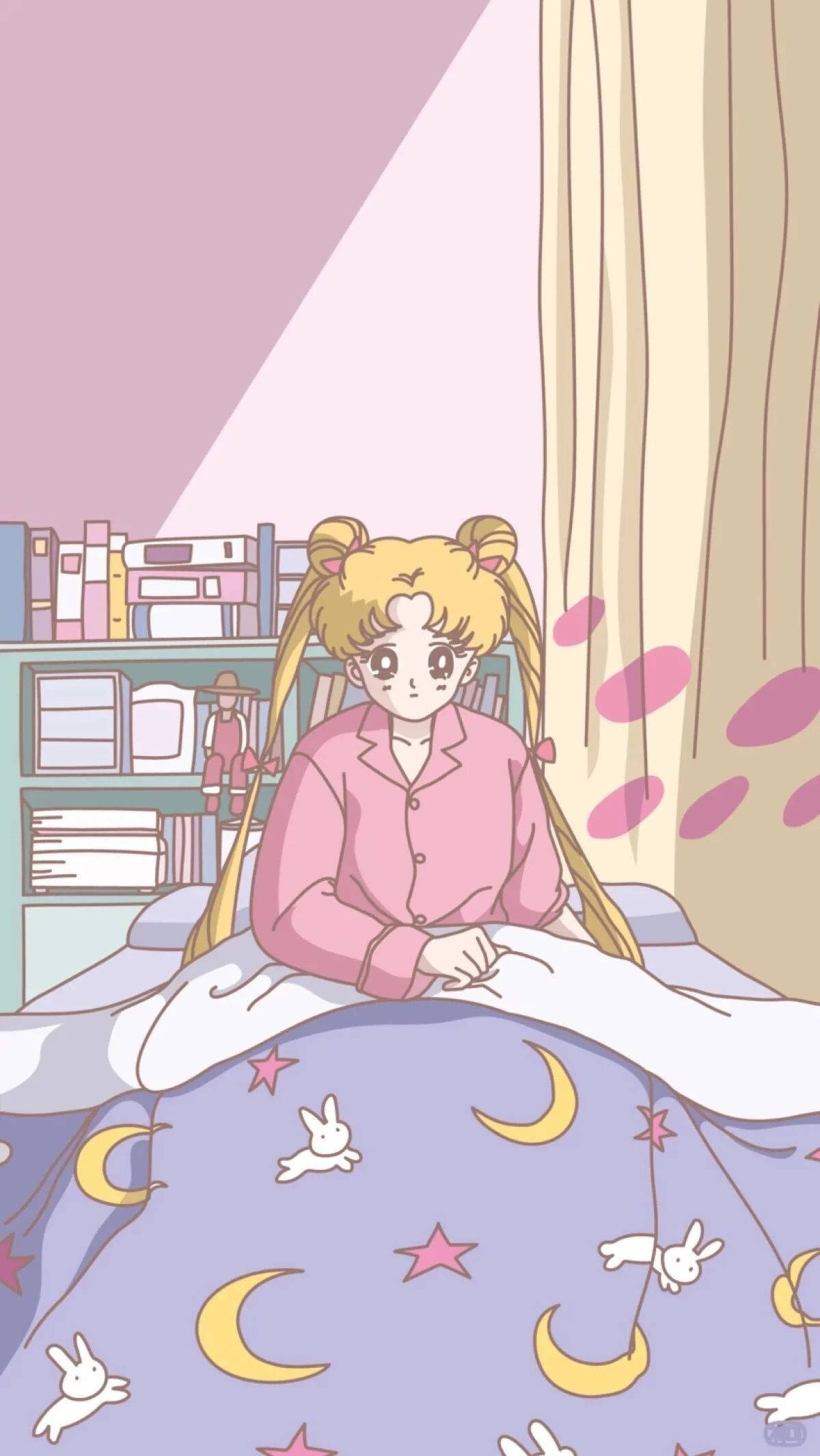 Usagi herää Sailor Moon iPhone Taustakuvat