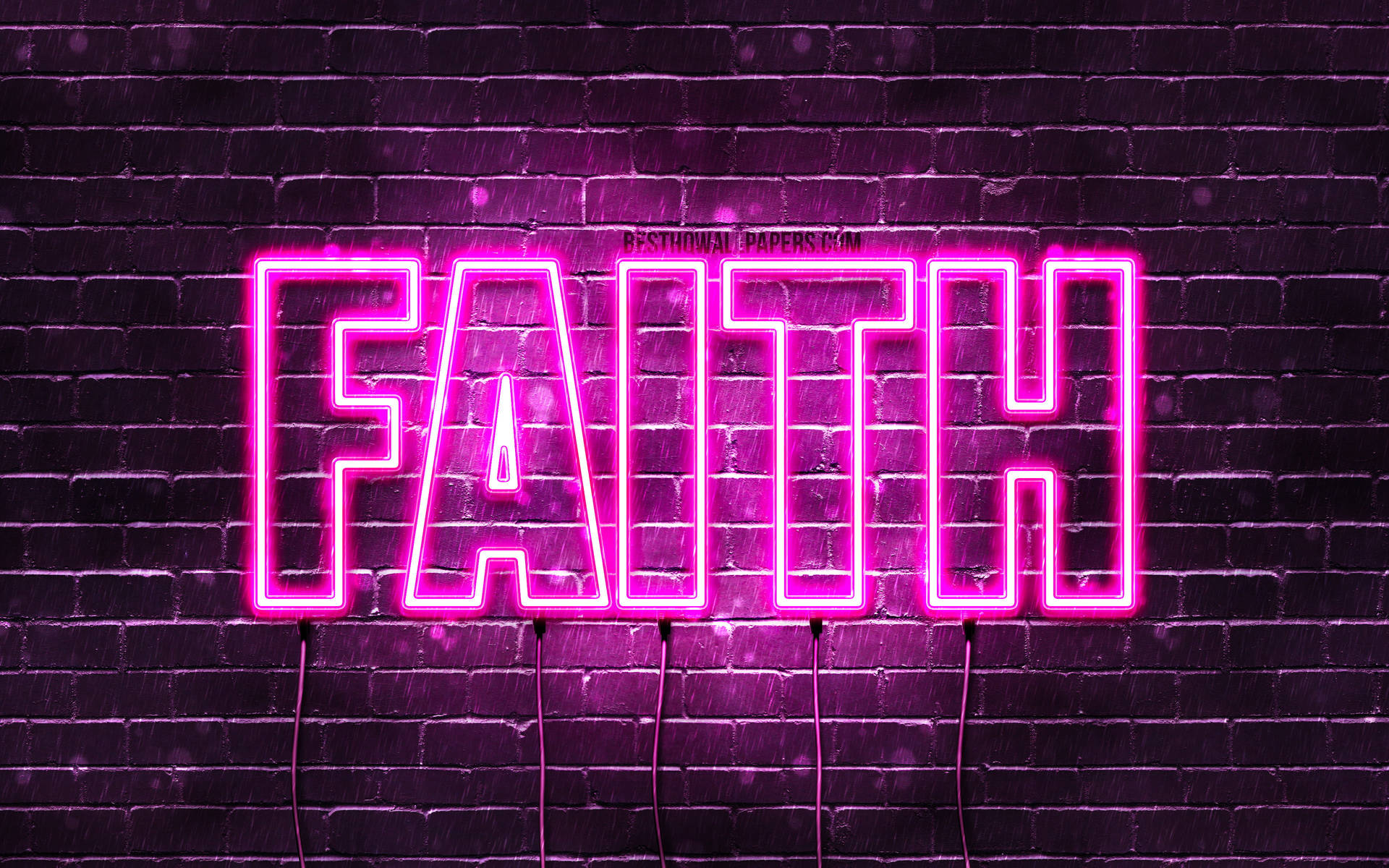 Usko Jumalaan violetti neon — Pinkki esteettinen GIF Taustakuvat