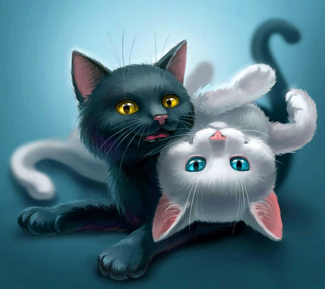 Utelias animekissa Taustakuvat