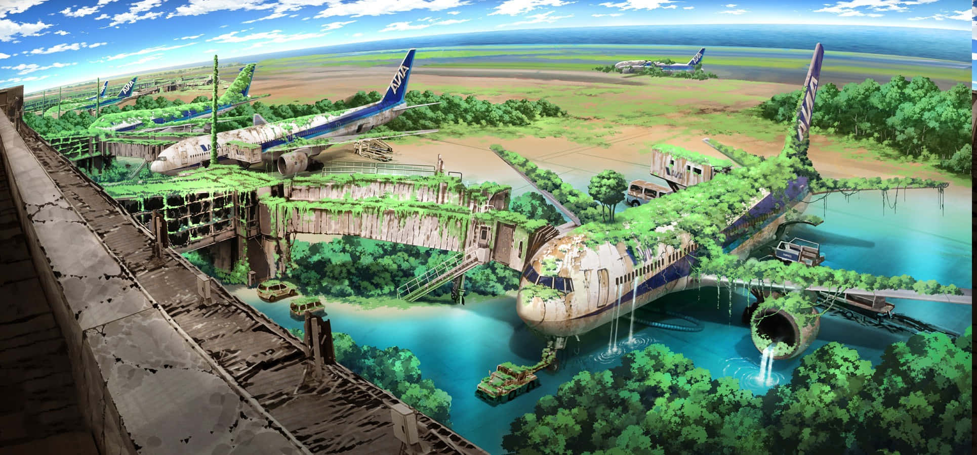Uudistettu anime maisema Taustakuvat