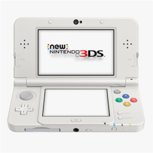 Uusi Nintendo3DS Valkoinen Auki Taustakuvat