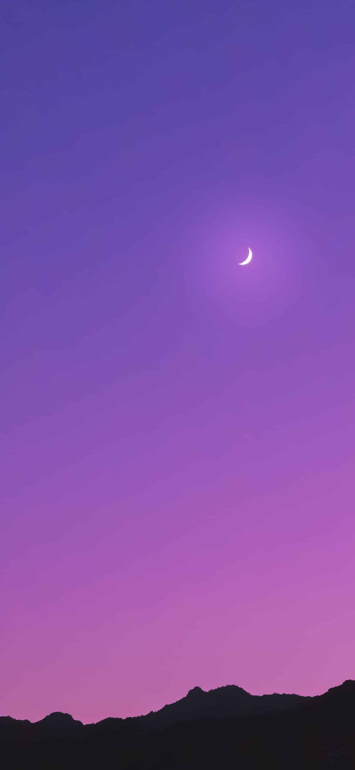 Vaalean violetti esteettinen vuoren siluetti Taustakuvat