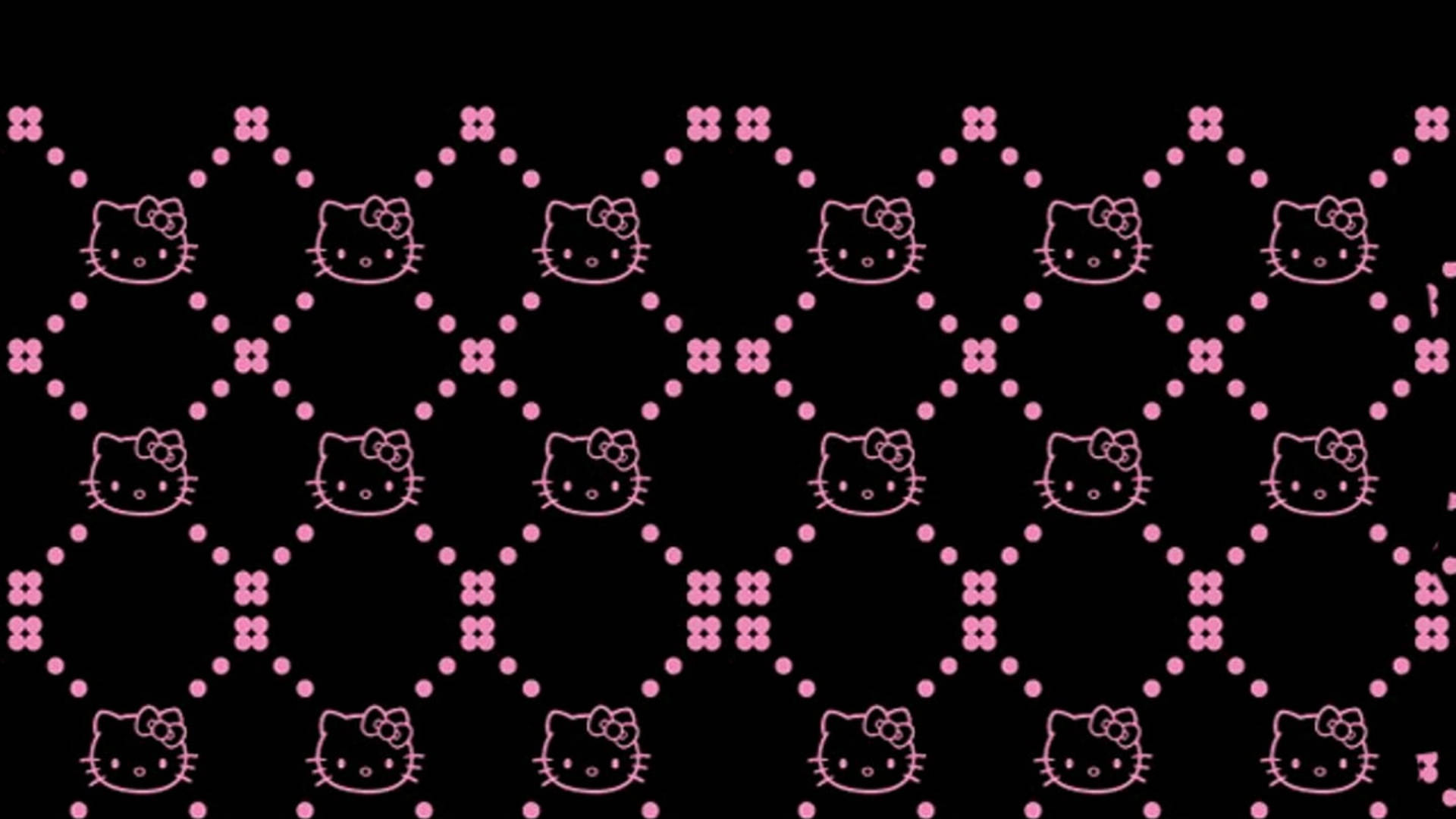 Vaaleanpunainen ja musta Hello Kitty -kuvio Taustakuvat