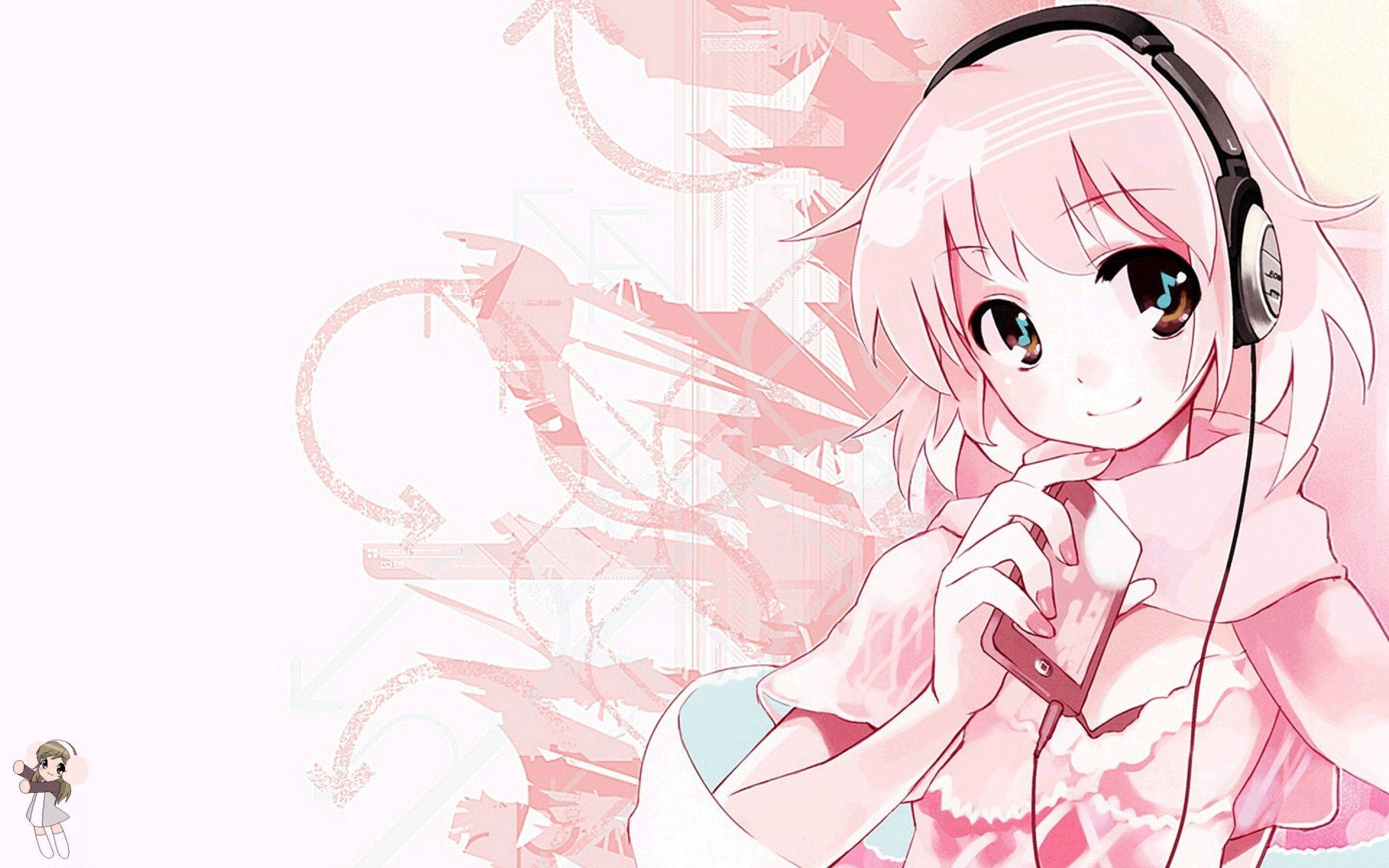 Vaaleanpunainen anime-estetiikka Sonico Taustakuvat